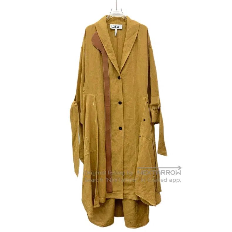 Loewe Loewe Orange Sheepskin Leather Asymmetrical Trench Coat Size XXS / US 00 / IT 34 - 1 Thumbnail