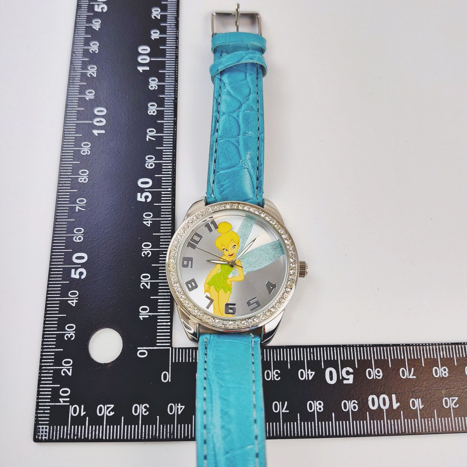Disney Disney Tinker Bell Silver Analog Watch Blue Band Size ONE SIZE - 9 Thumbnail