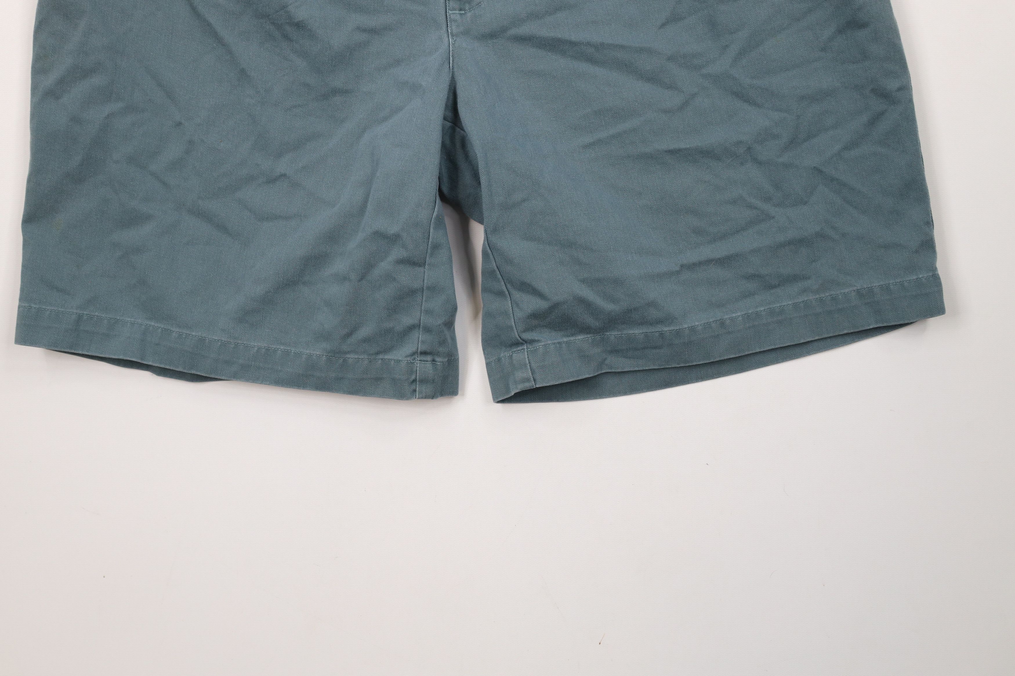 Ralph Lauren × Vintage Vintage 90s Ralph Lauren Pleated Above Knee Shorts Teal Size US 34 / EU 50 - 4 Thumbnail