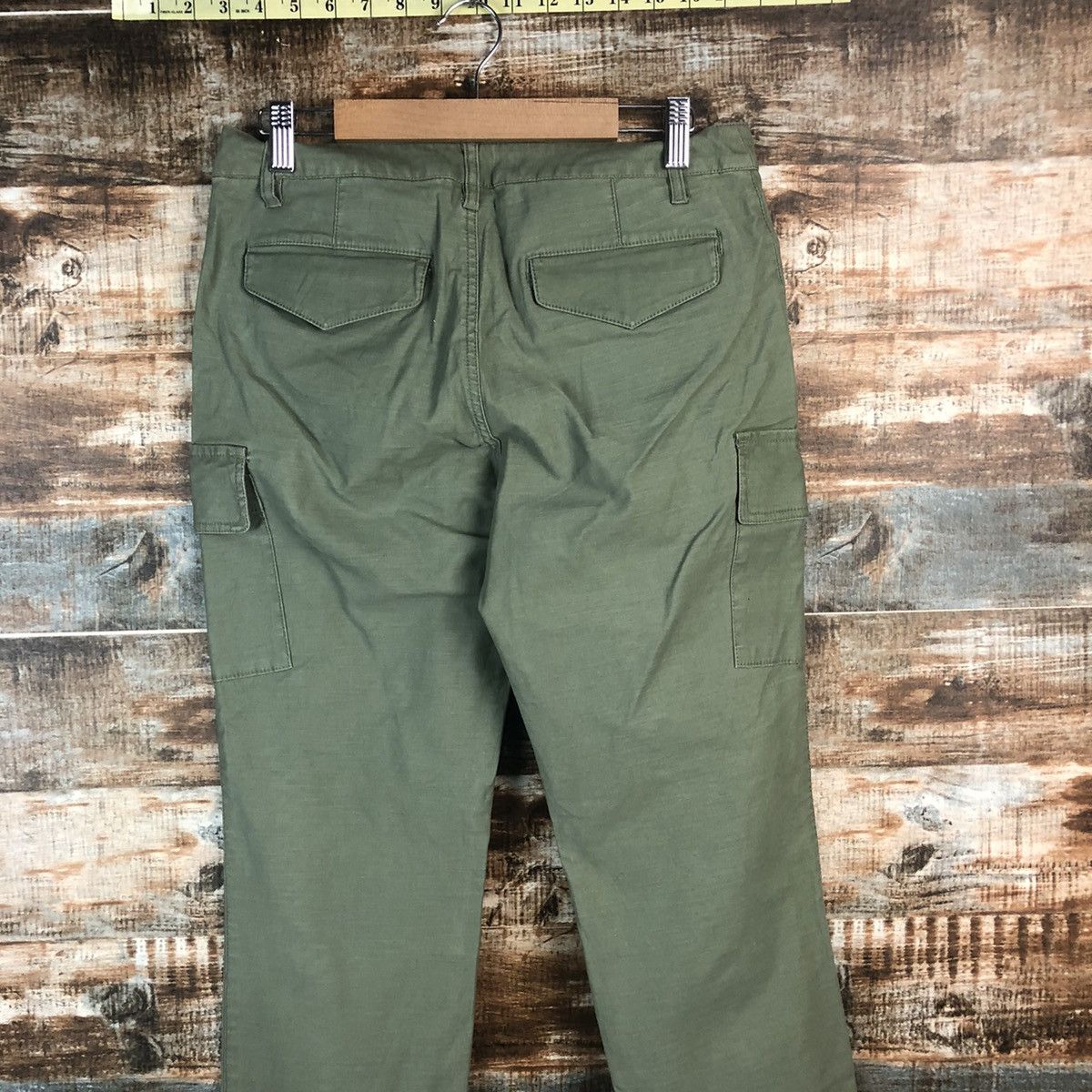 Japanese Brand DL 3Can 4 On Green Cargo Multipocket Pants #C665 Size US 29 - 14 Thumbnail