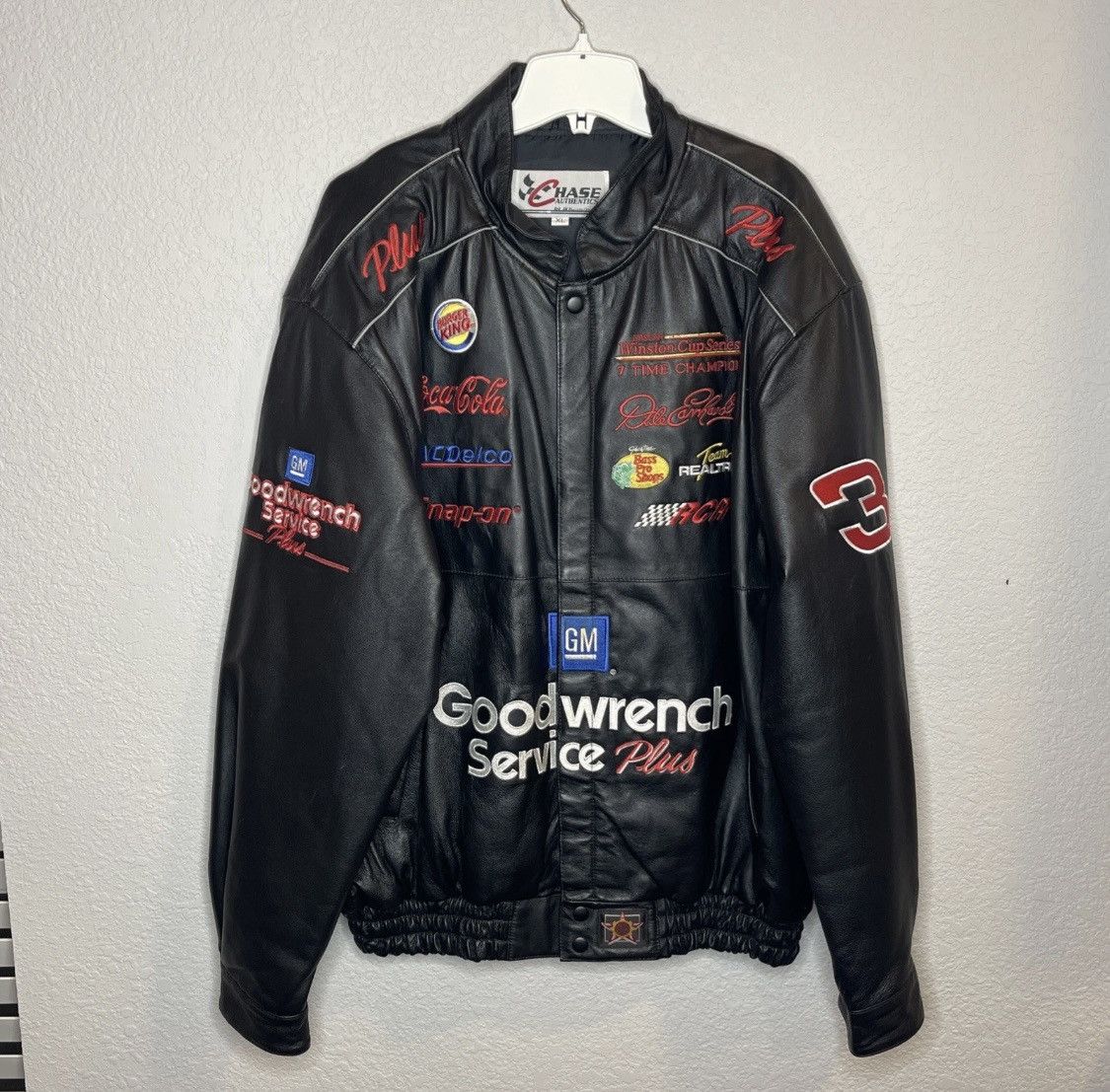 Chase Authentics Dale Earnhardt Chase Authentic Leather Jacket XL VGC Size US XL / EU 56 / 4 - 1 Thumbnail