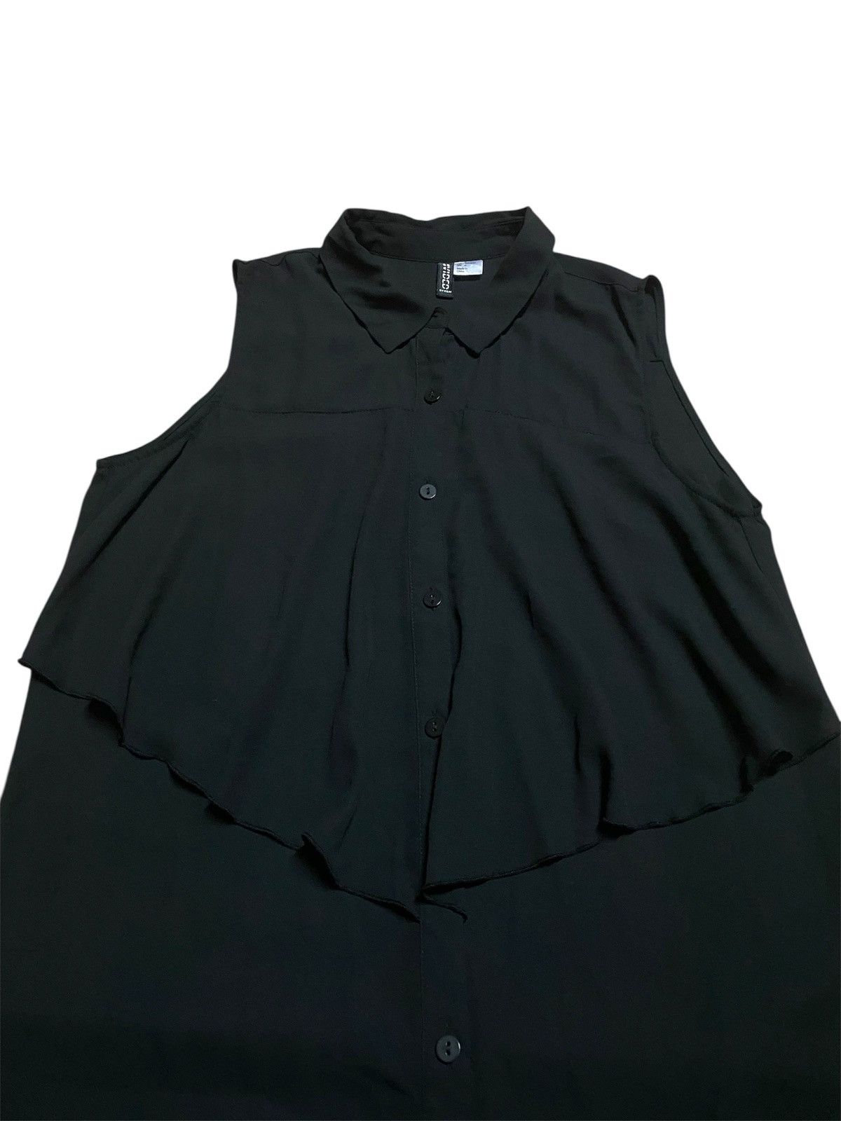 H&M Sleeveless Blouse Black Crepe Size S / US 4 / IT 40 - 2 Thumbnail