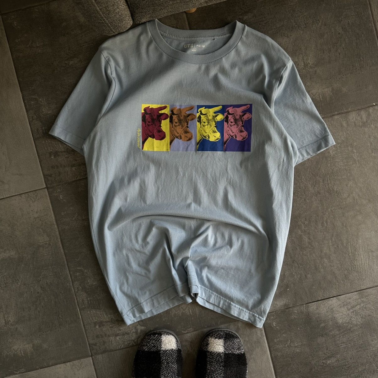 Uniqlo Vintage Uniqlo Andy Warhol T-shirts Big Logo Cows Y2K 00s Size US L / EU 52-54 / 3 - 1 Thumbnail
