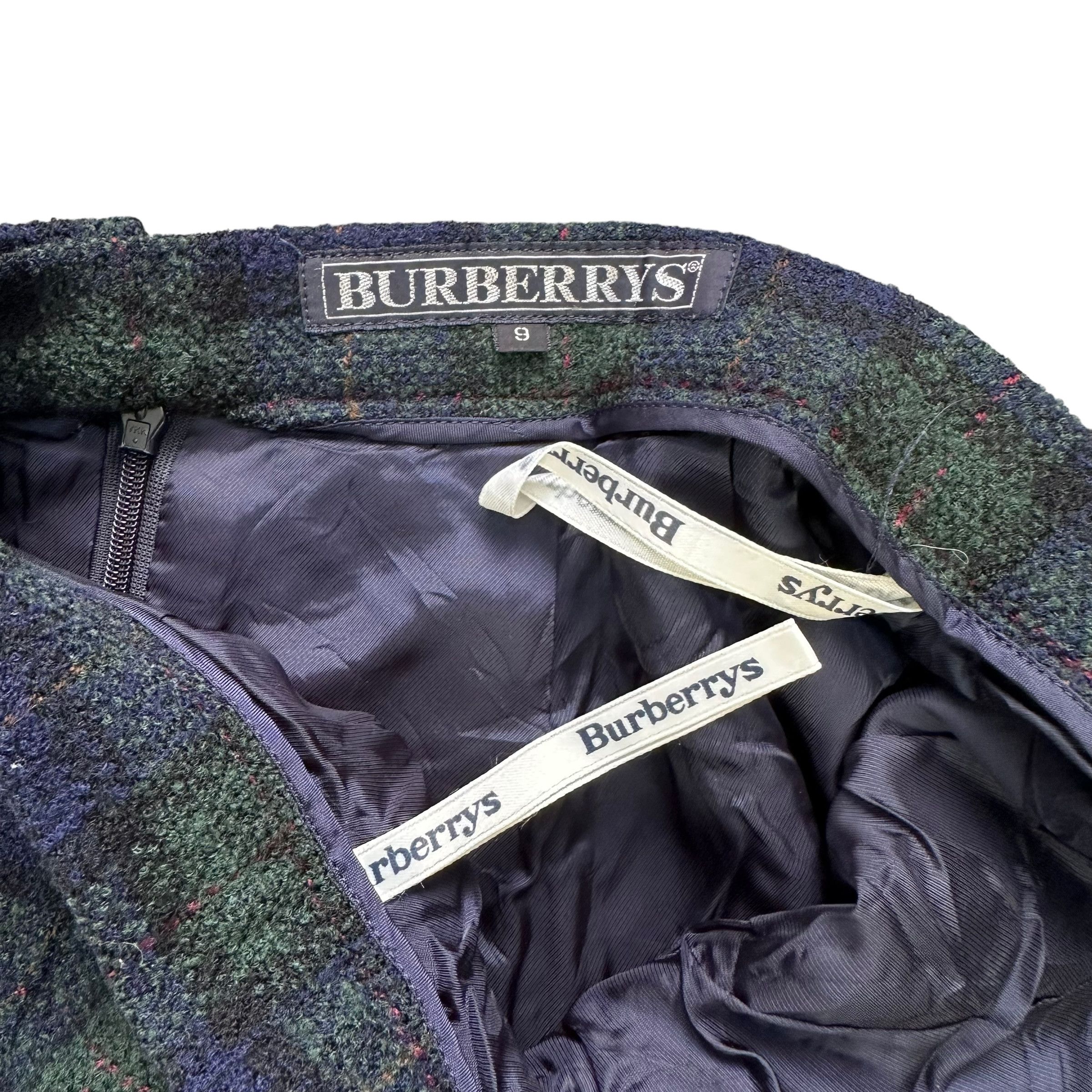 Burberry Burberrys Blue Green Nova Check Mini Skirt #A5-0113 Size 26" / US 2 / IT 38 - 4 Thumbnail