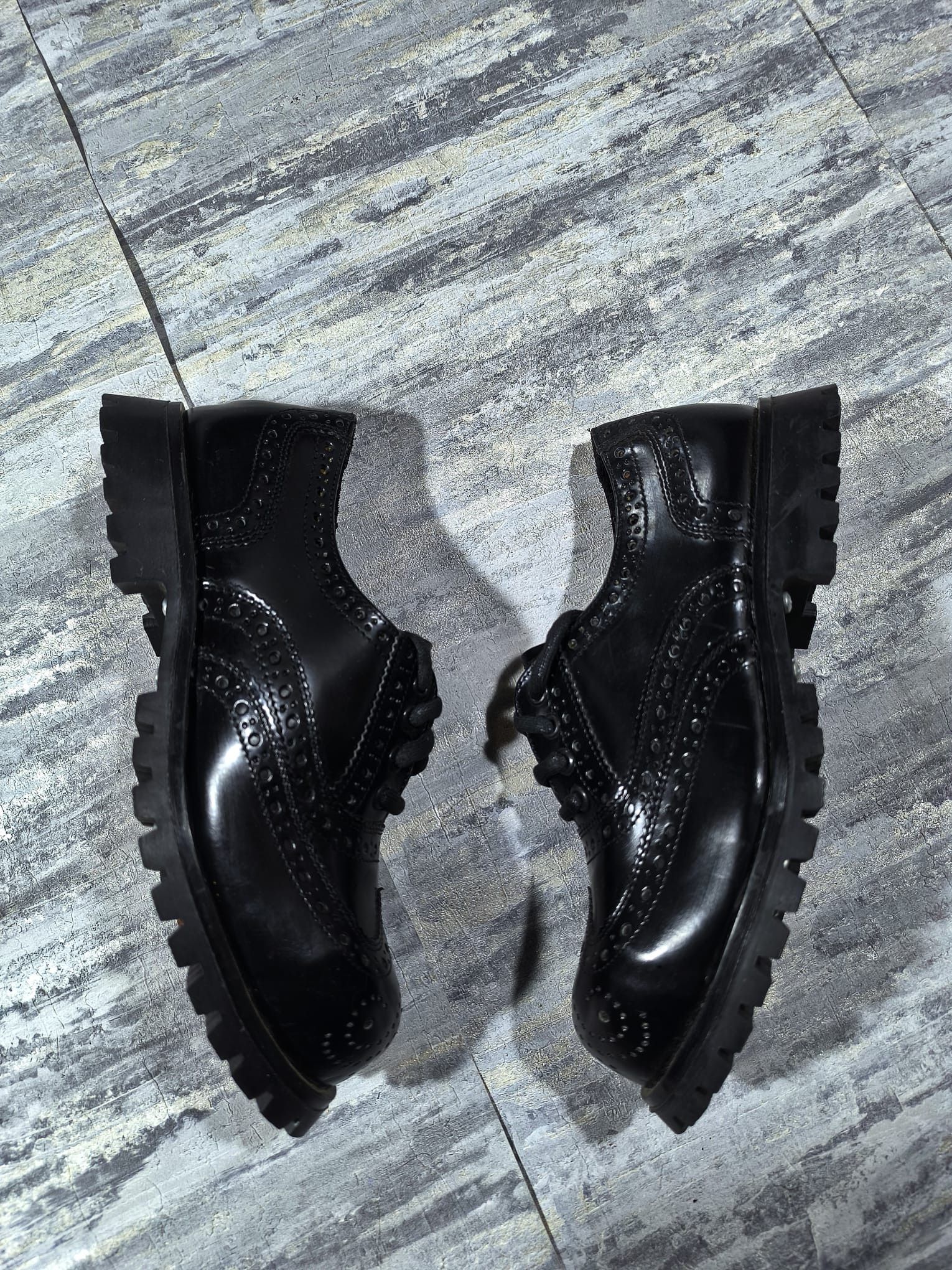 Seditionaries brogue chunky leather shoes punk Size US 7 / IT 37 - 4 Thumbnail
