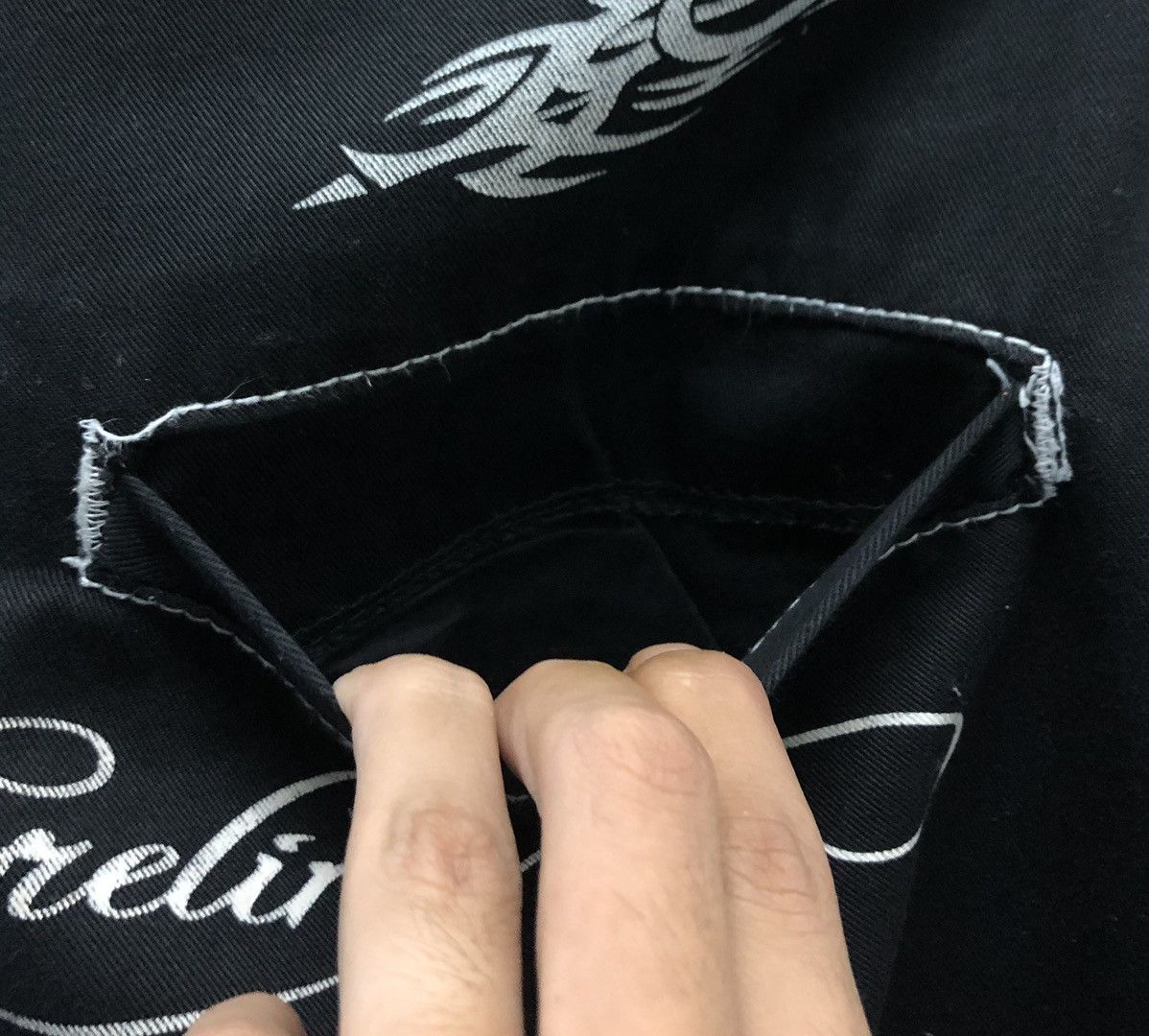 Japanese Brand DENIAL "Abrupt Blow" Graphic Jeans – Gothic Streetwear Style Size US 32 / EU 48 - 12 Thumbnail
