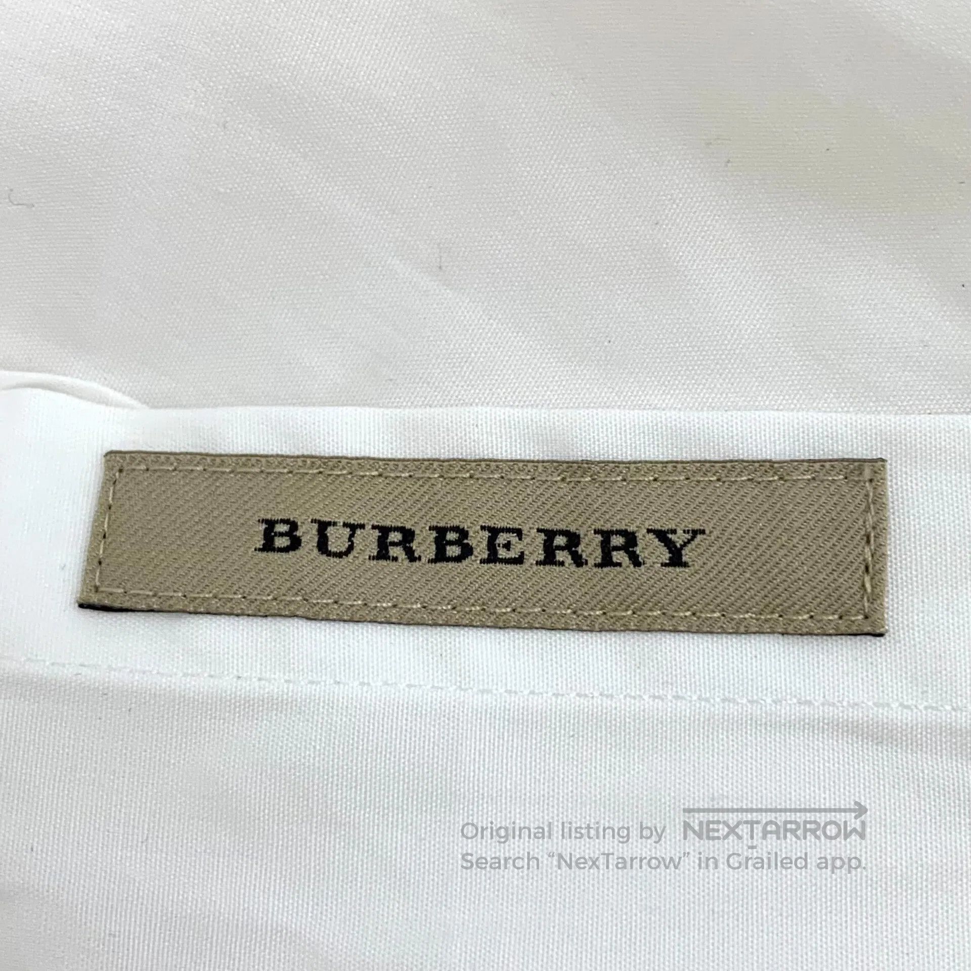 Burberry Burberry White Striped Cotton Collared Single-Breasted Lon Size US XL / EU 56 / 4 - 8 Thumbnail