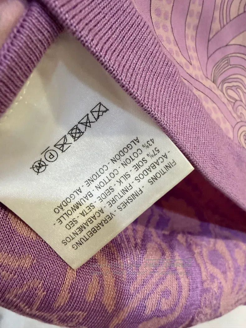 Hermes Hermes Purple knitted and silk short-sleeve top Size S / US 4 / IT 40 - 5 Thumbnail