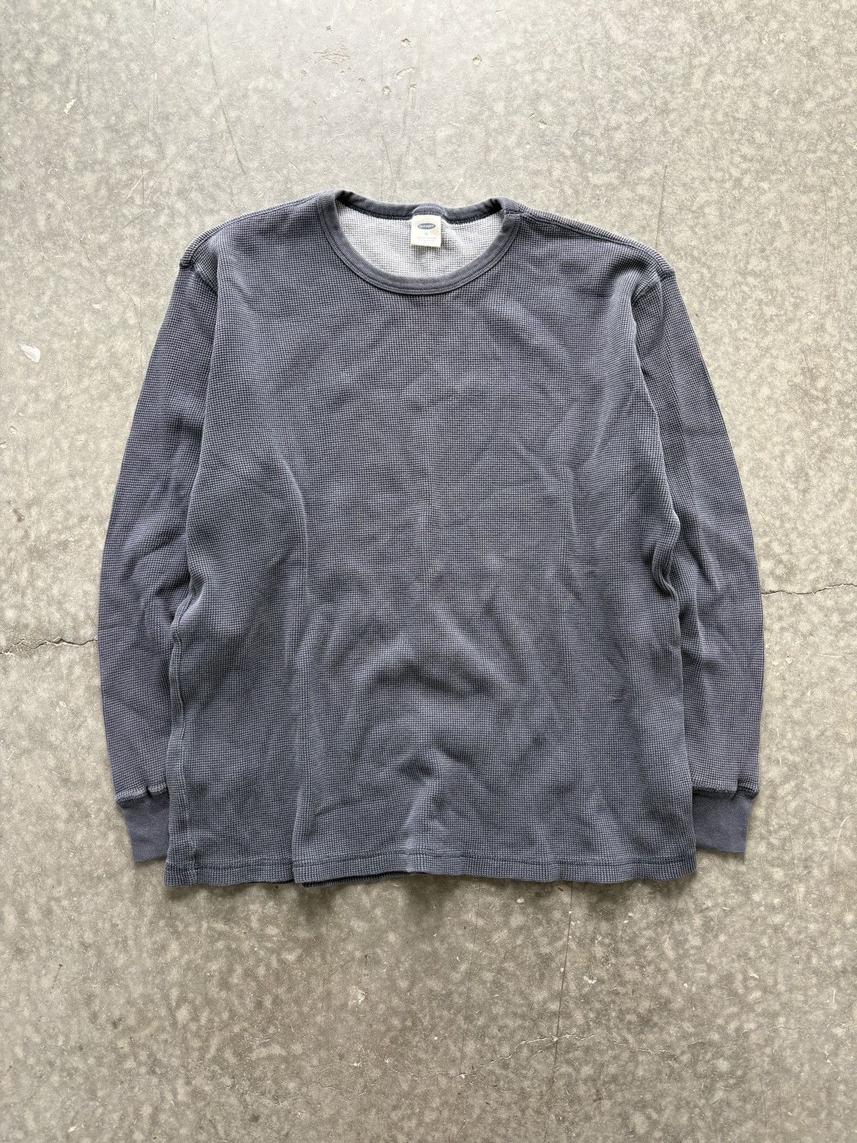 Old Navy Vintage Y2K Faded Blue Thermal Longsleeve Boxy Fit Size US XL / EU 56 / 4 - 1 Thumbnail