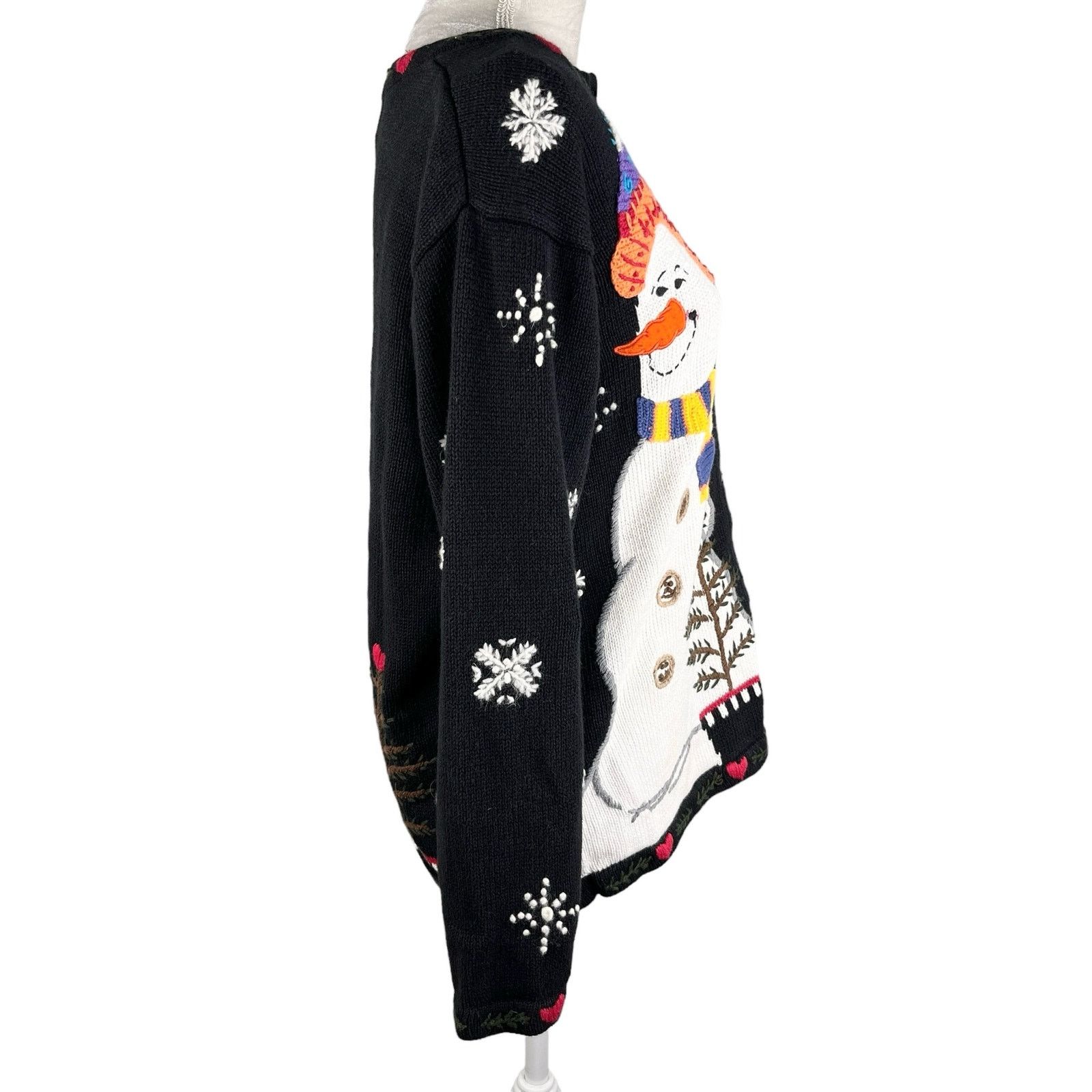 Other Quacker Factory Snowman Sweater M Button Down Embroidered Size M / US 6-8 / IT 42-44 - 13 Thumbnail