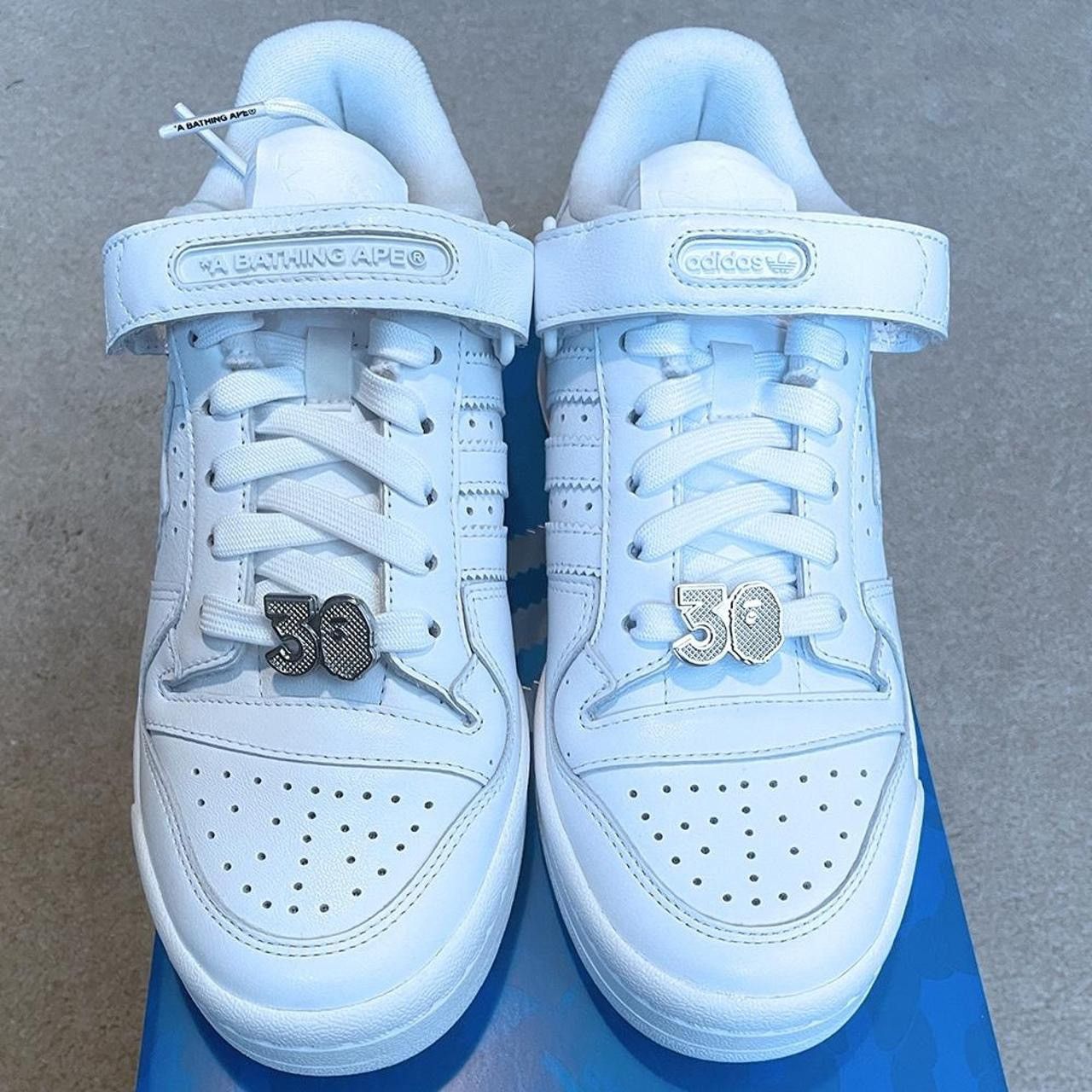 Adidas × Bape 1 of 100 BAPE x adidas Forum Triple White Size US 5.5 / EU 38 - 2 Thumbnail