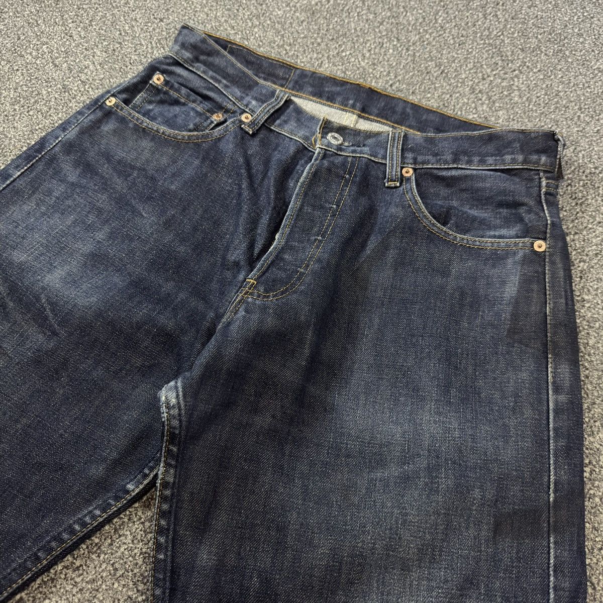 Levi's Vintage Clothing Vintage 90s Levis 509 Button Fly Distressed Blue Denim W31 Size US 31 - 3 Thumbnail