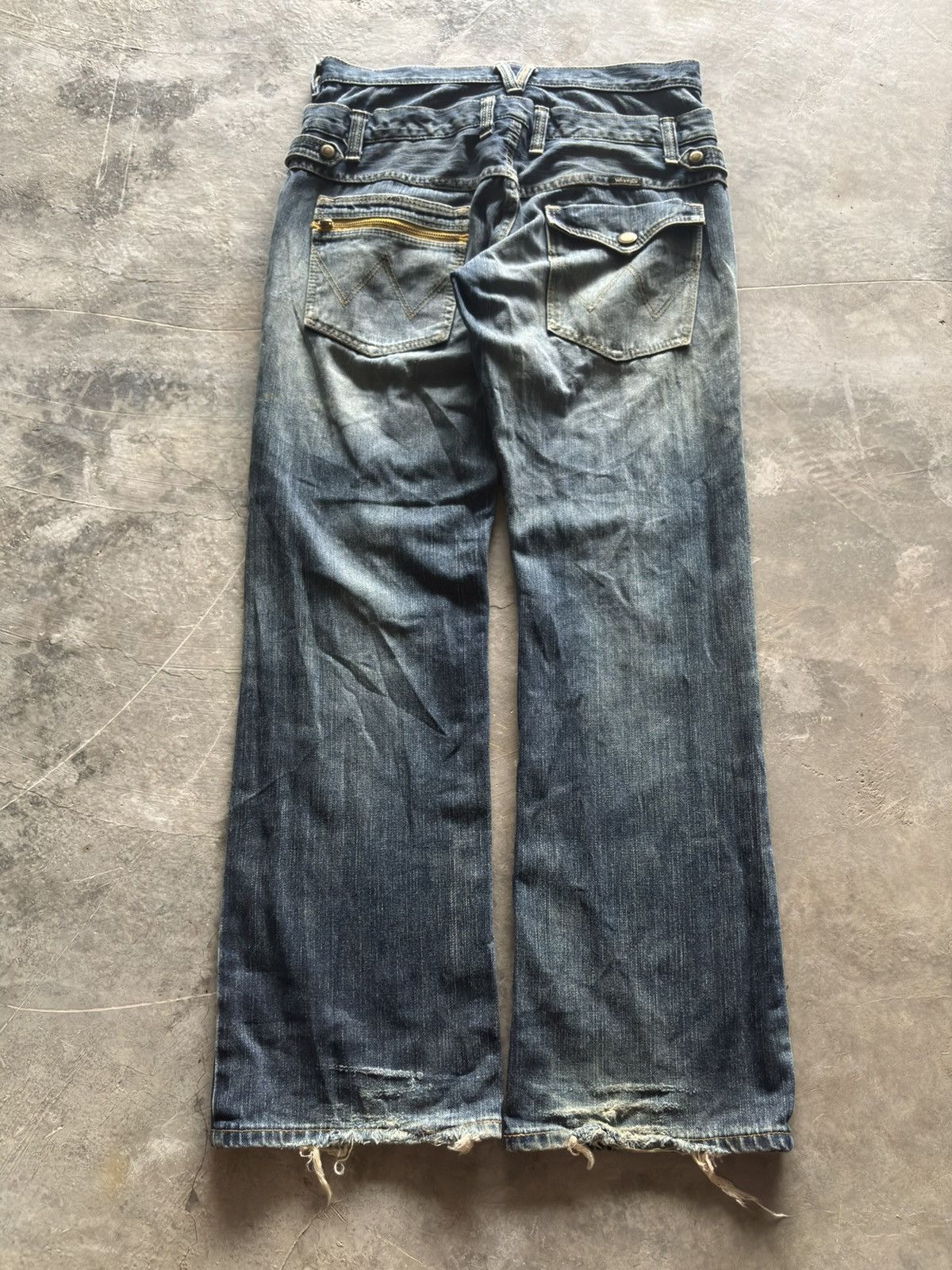 Japanese Brand DOUBLE WAIST WRANGLER japanese punk grunge ppfm style Size US 32 / EU 48 - 11 Thumbnail