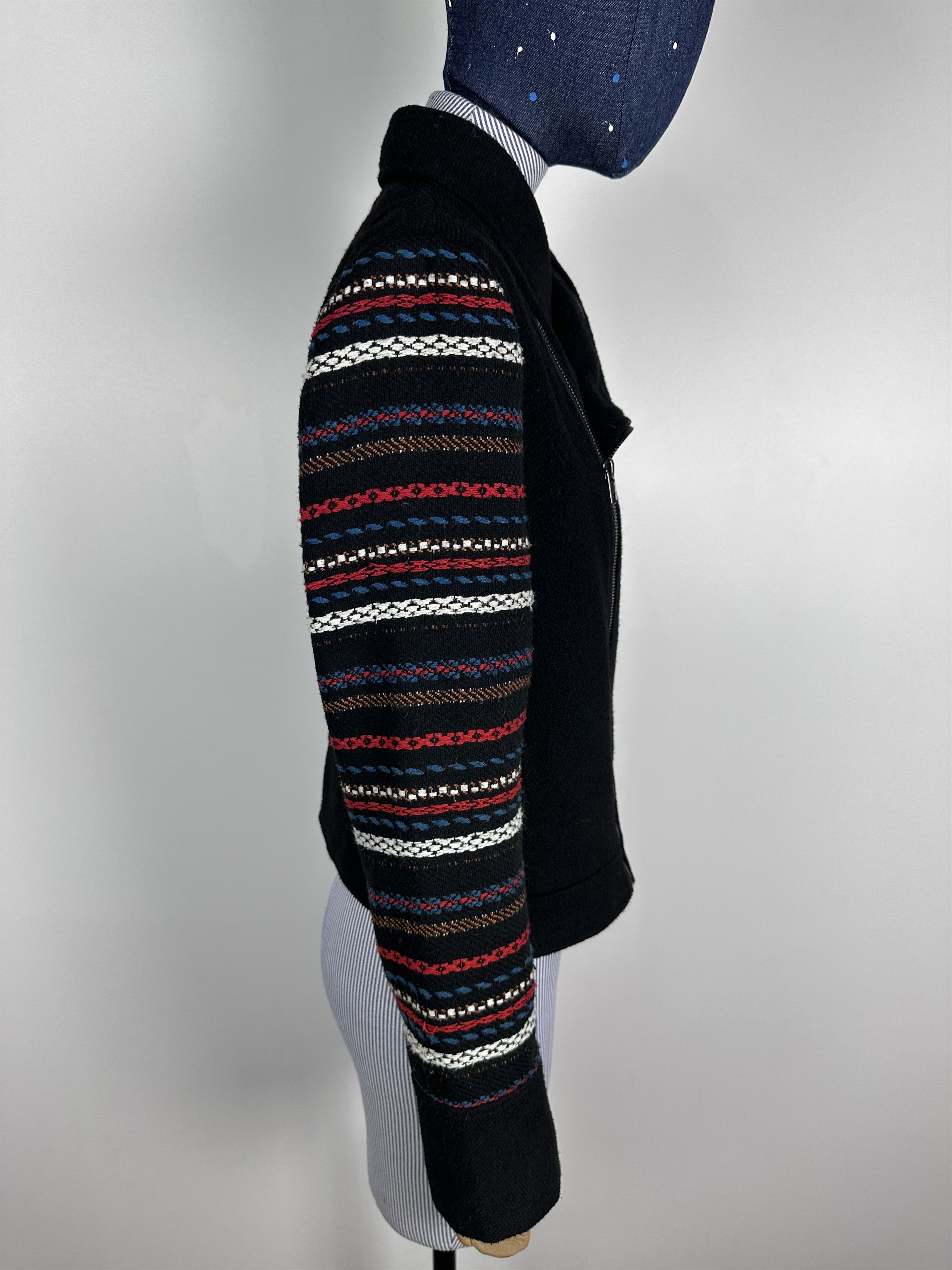 Desigual Desigual Coat Women’s Black Short Line Geometric Zip Size 36 Size XS / US 0-2 / IT 36-38 - 7 Thumbnail