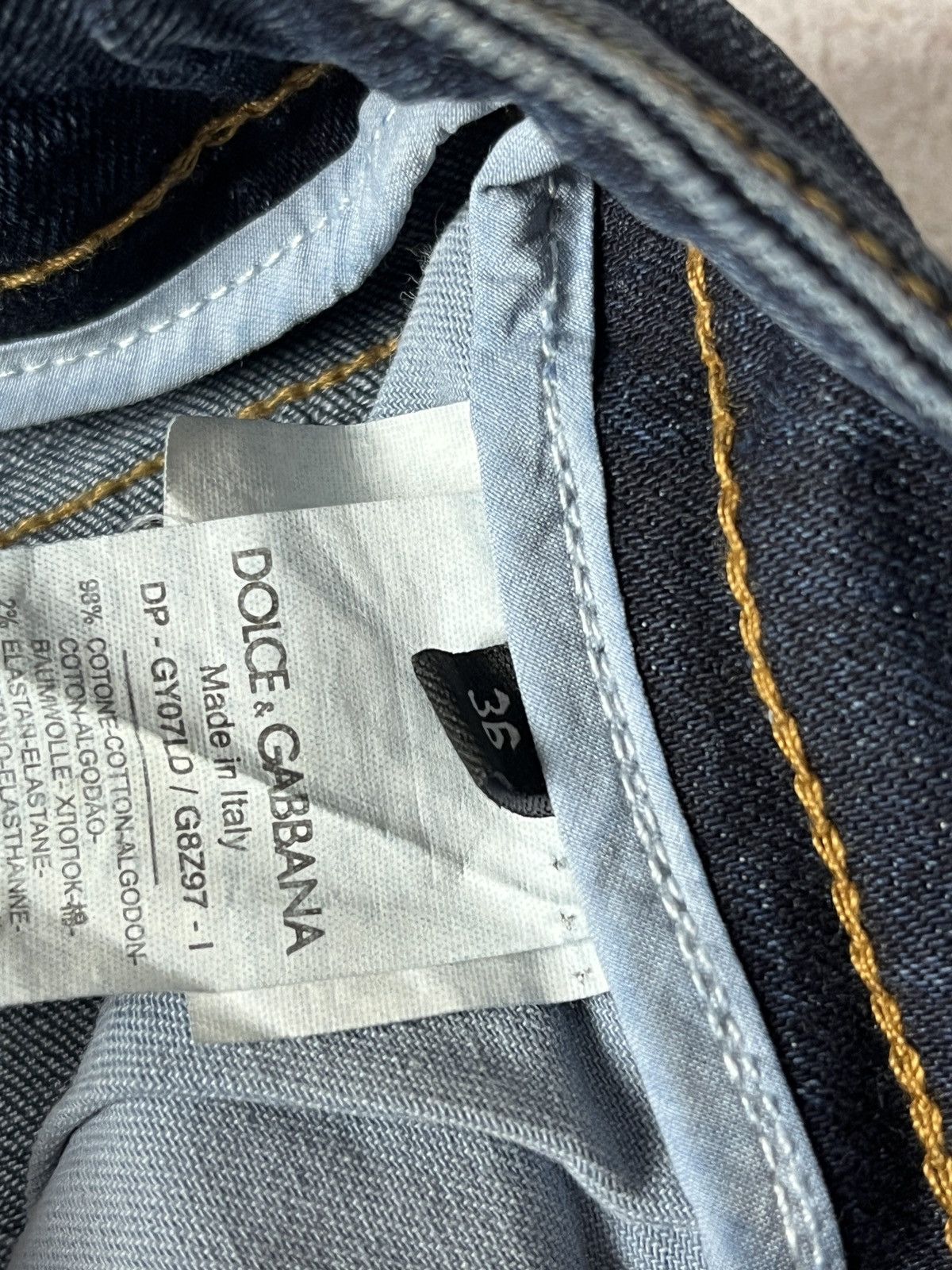 Dolce & Gabbana Dolce & Gabbana Denim Gold Jeans Heart Metal Logo Blue DG Size 36" / US 14 / IT 50 - 8 Thumbnail