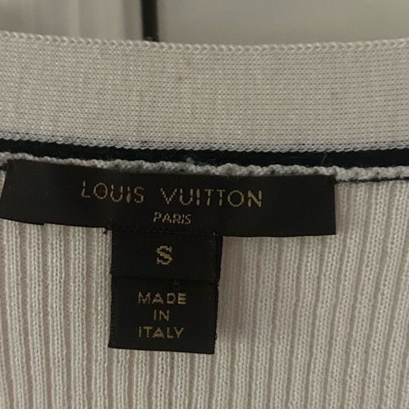 Louis Vuitton LOUIS VUITTON floral silk panel beige ribbed wool cardigan Size S / US 4 / IT 40 - 10 Thumbnail