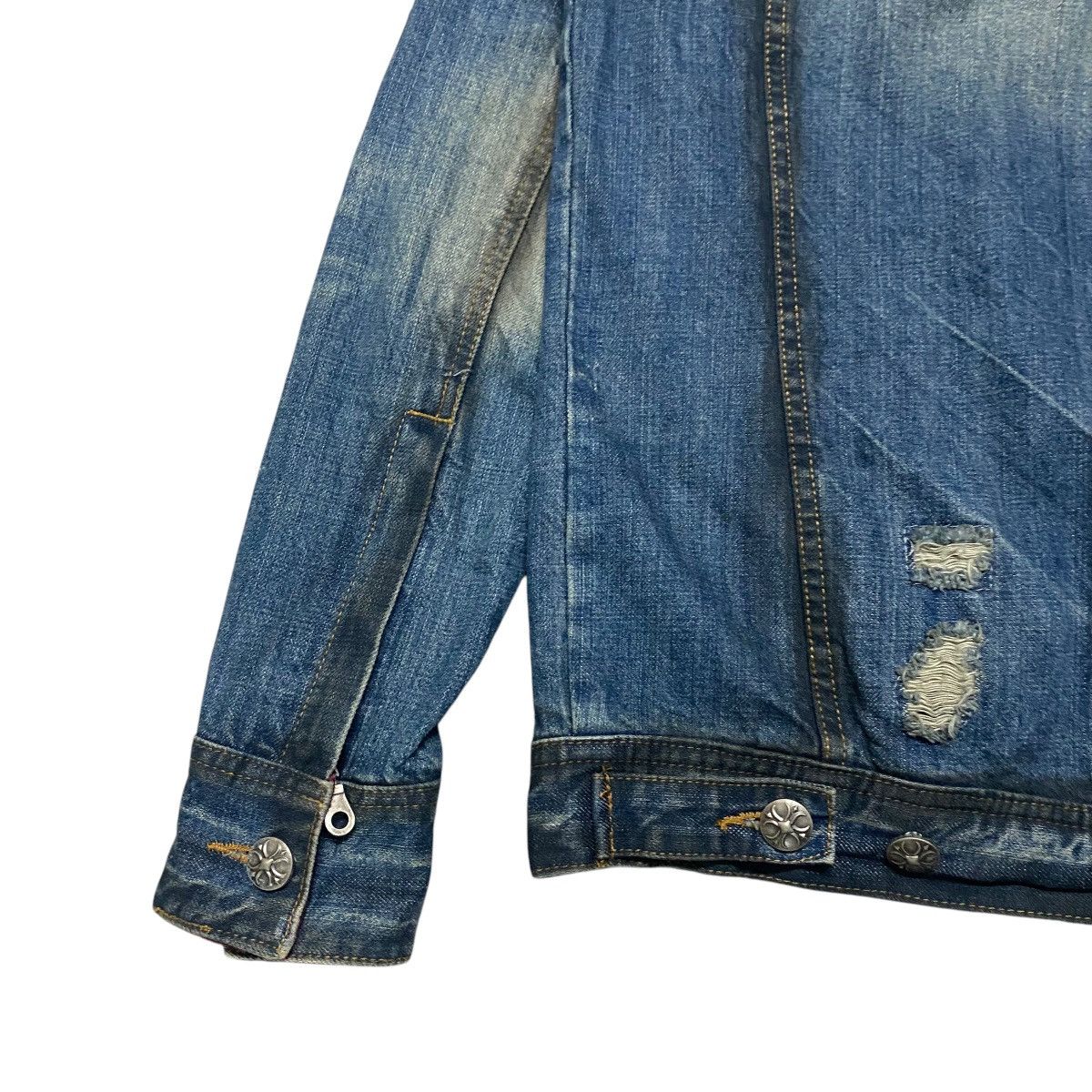 In The Attic IN THE ATTIC Denim Jacket Coated Distressed 'Future Kings' Size US M / EU 48-50 / 2 - 7 Thumbnail