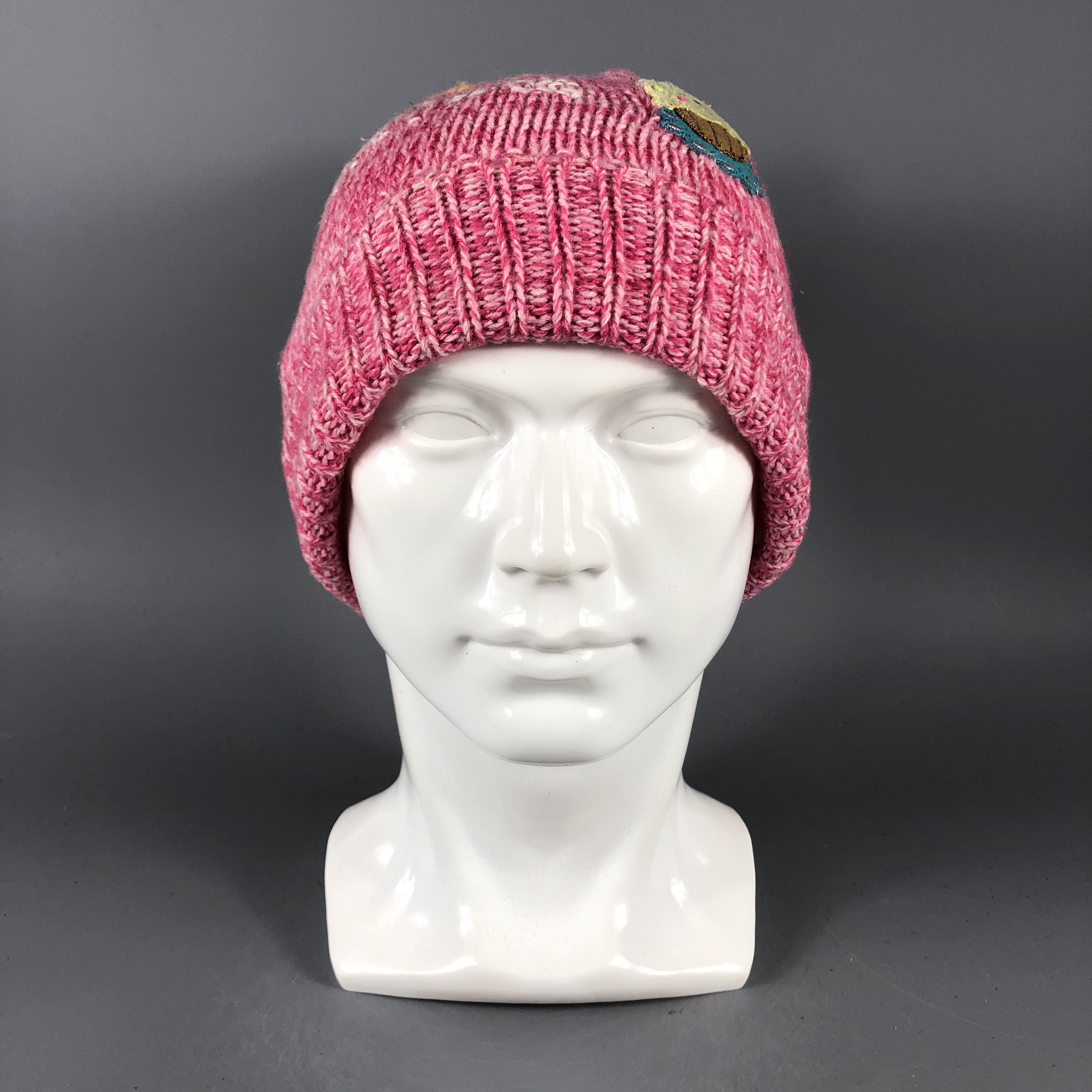Vintage Vintage Pink Beanie Snow Hat Snow Cap -D853 Size ONE SIZE - 7 Thumbnail