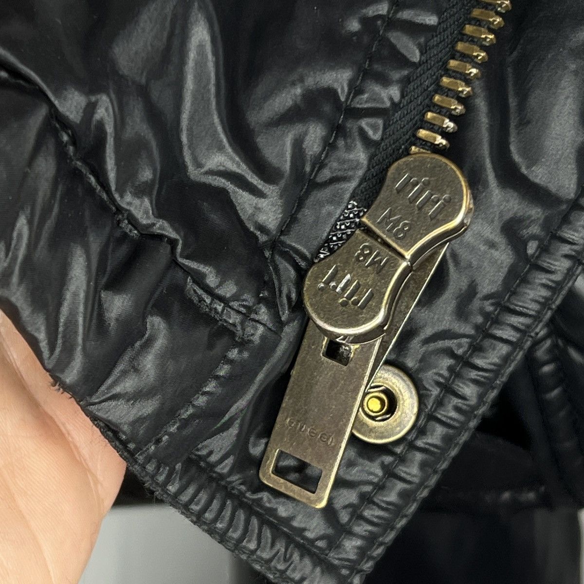 Gucci Gucci Puffer Jacket Goose Down Black Shiny Nylon Size US XL / EU 56 / 4 - 13 Thumbnail