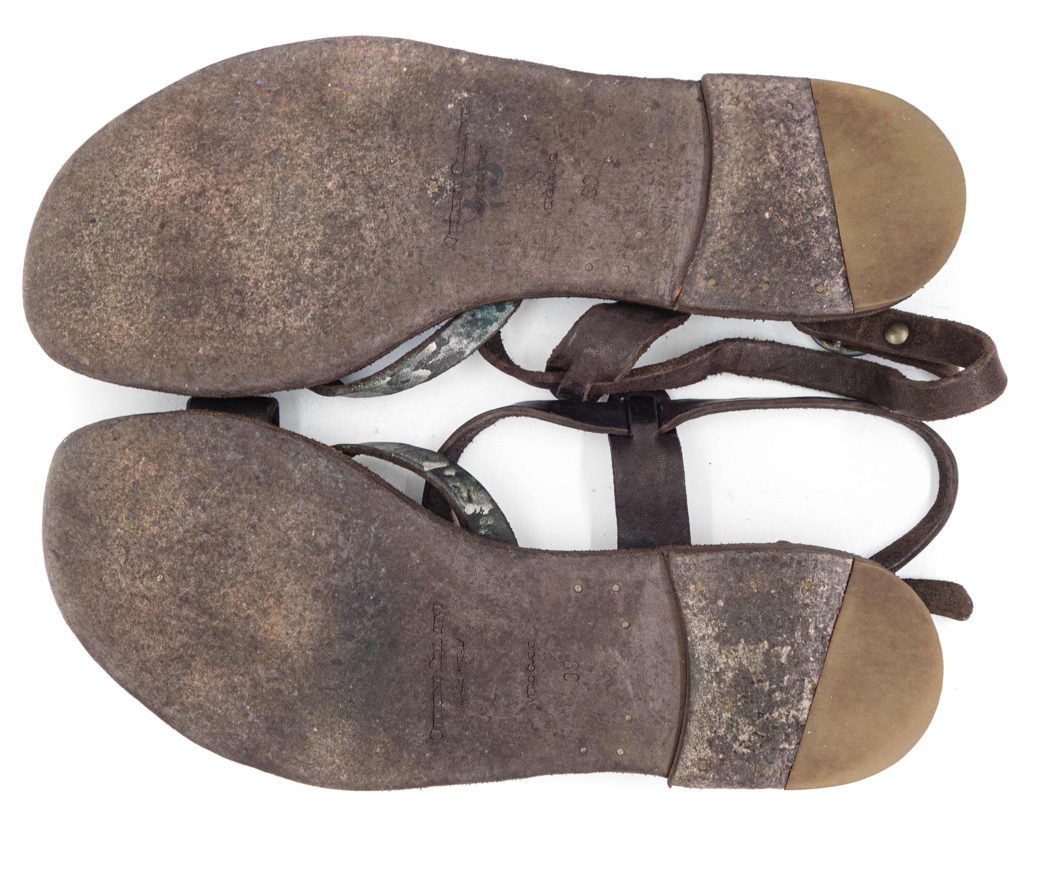 Officine Creative Gladiator Leather Grunge Sandals Size US 9 / IT 39 - 2 Thumbnail