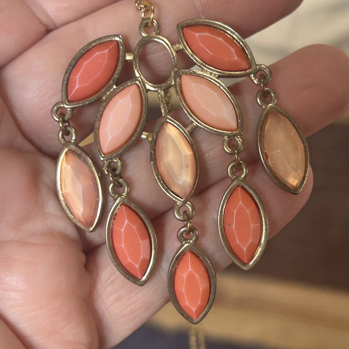 Handmade Handcrafted vintage repurpose faceted marquis necklace Size ONE SIZE - 5 Thumbnail