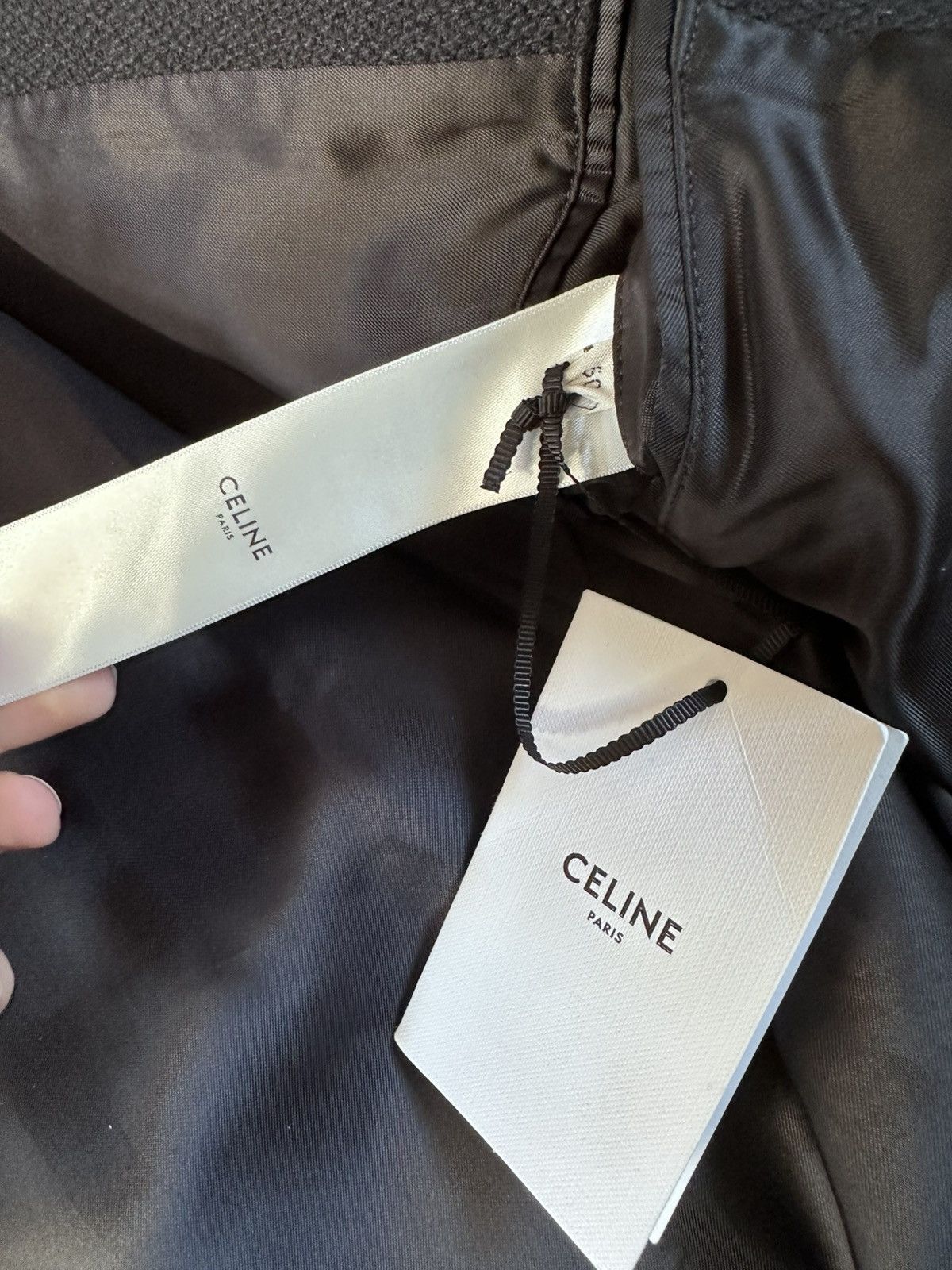 Celine celine c logo wool and leather classic teddy varsity jacket Size US M / EU 48-50 / 2 - 7 Thumbnail