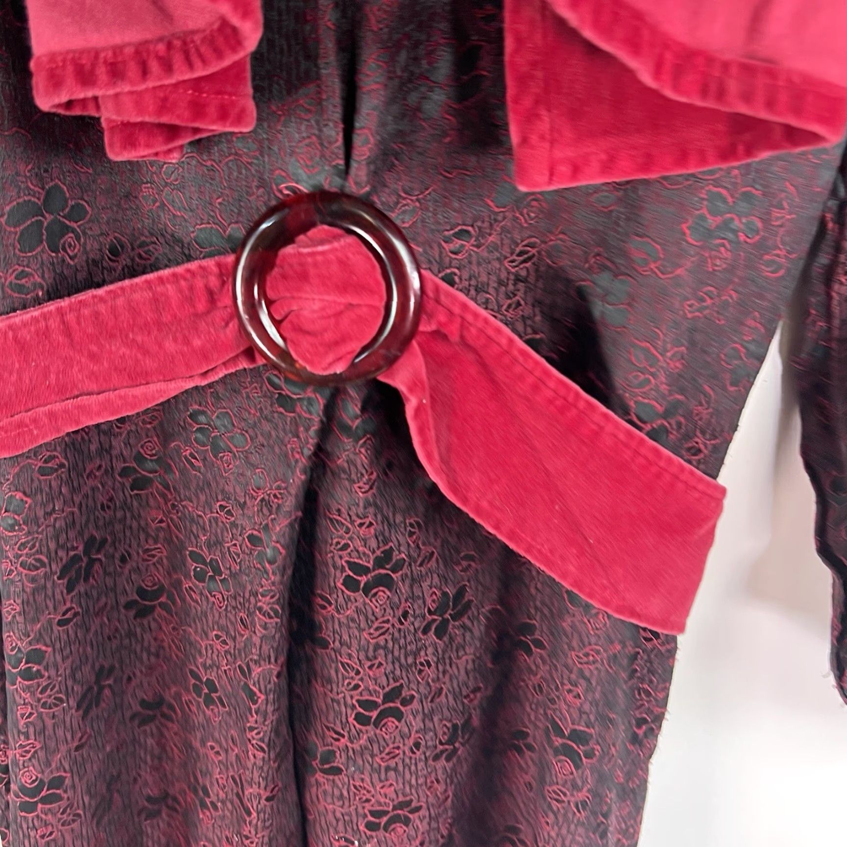 Vintage Vintage Mardi Gras Costume Dress Women S/M Burgundy Maxi Medieval Show Size S / US 4 / IT 40 - 5 Thumbnail