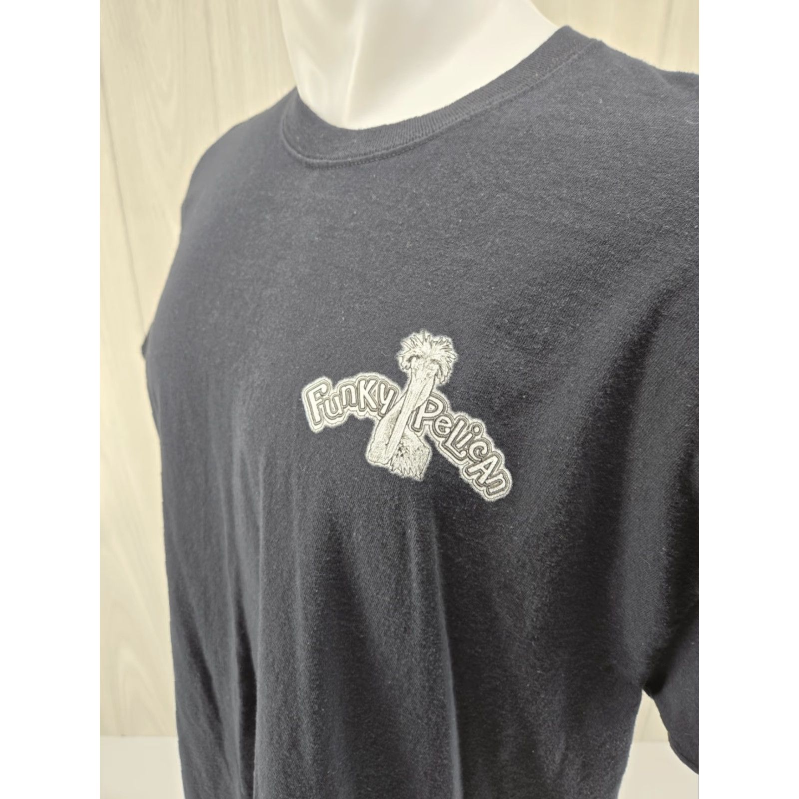 Vintage Funky Pelican T-Shirt Mens 2XL Florida Flagler Beach Casual Tee Black Size US XXL / EU 58 / 5 - 6 Thumbnail