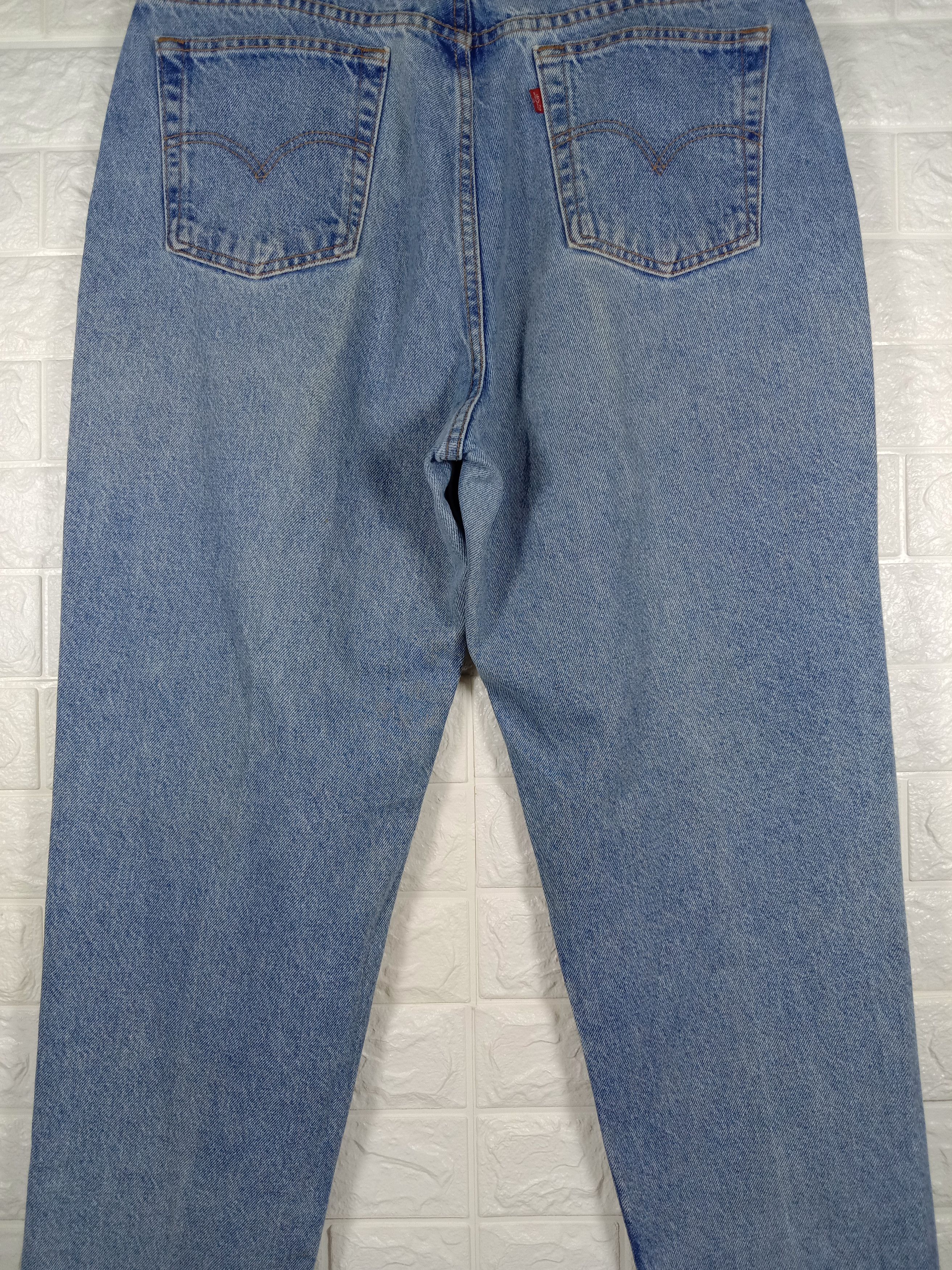 Levi's Vintage 90s Levi's 521 Jeans Blue Wash Tapered Fit Denim Size 33" - 7 Thumbnail