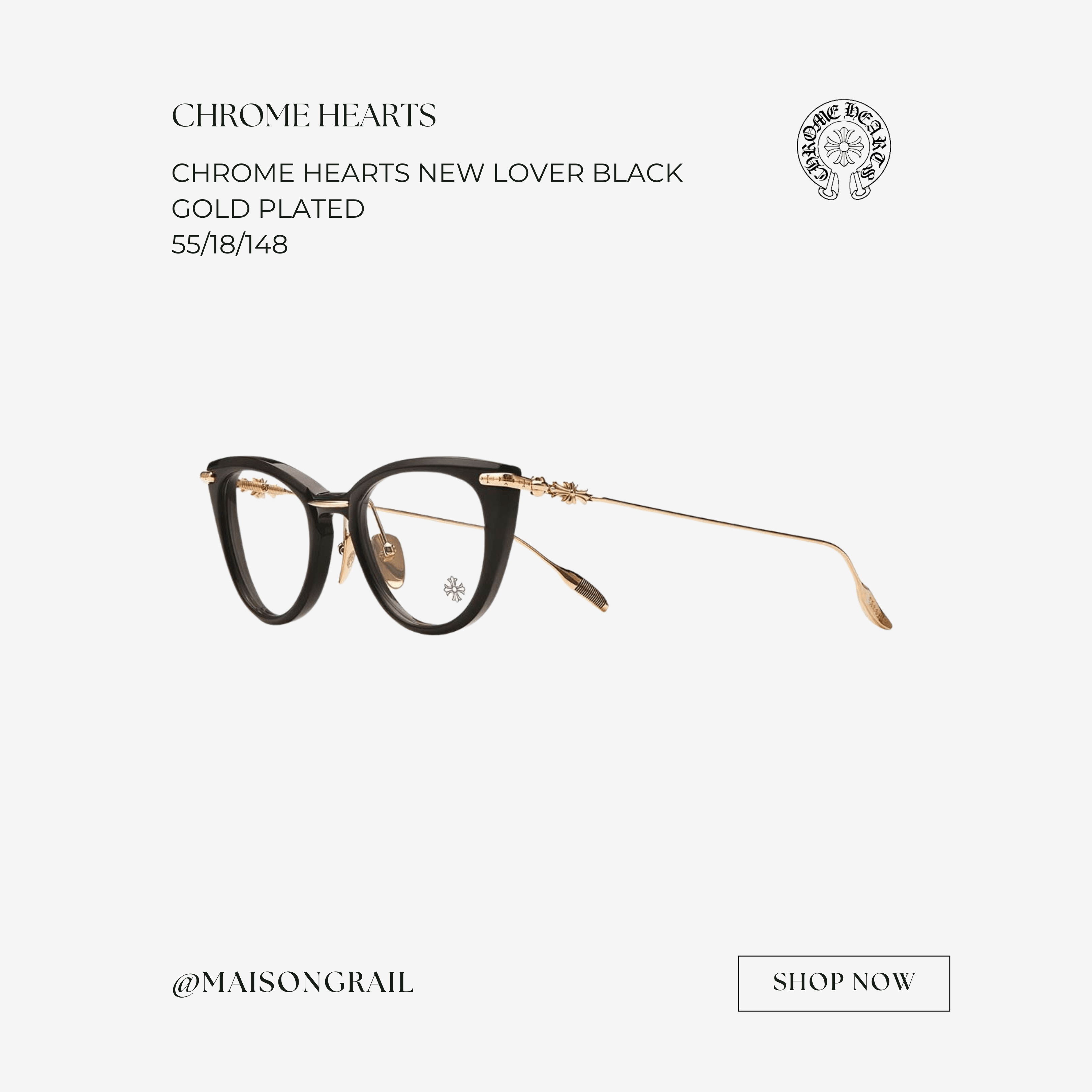 Chrome Hearts CHROME HEARTS NEW LOVER EYEGLASSES Size ONE SIZE - 1 Thumbnail