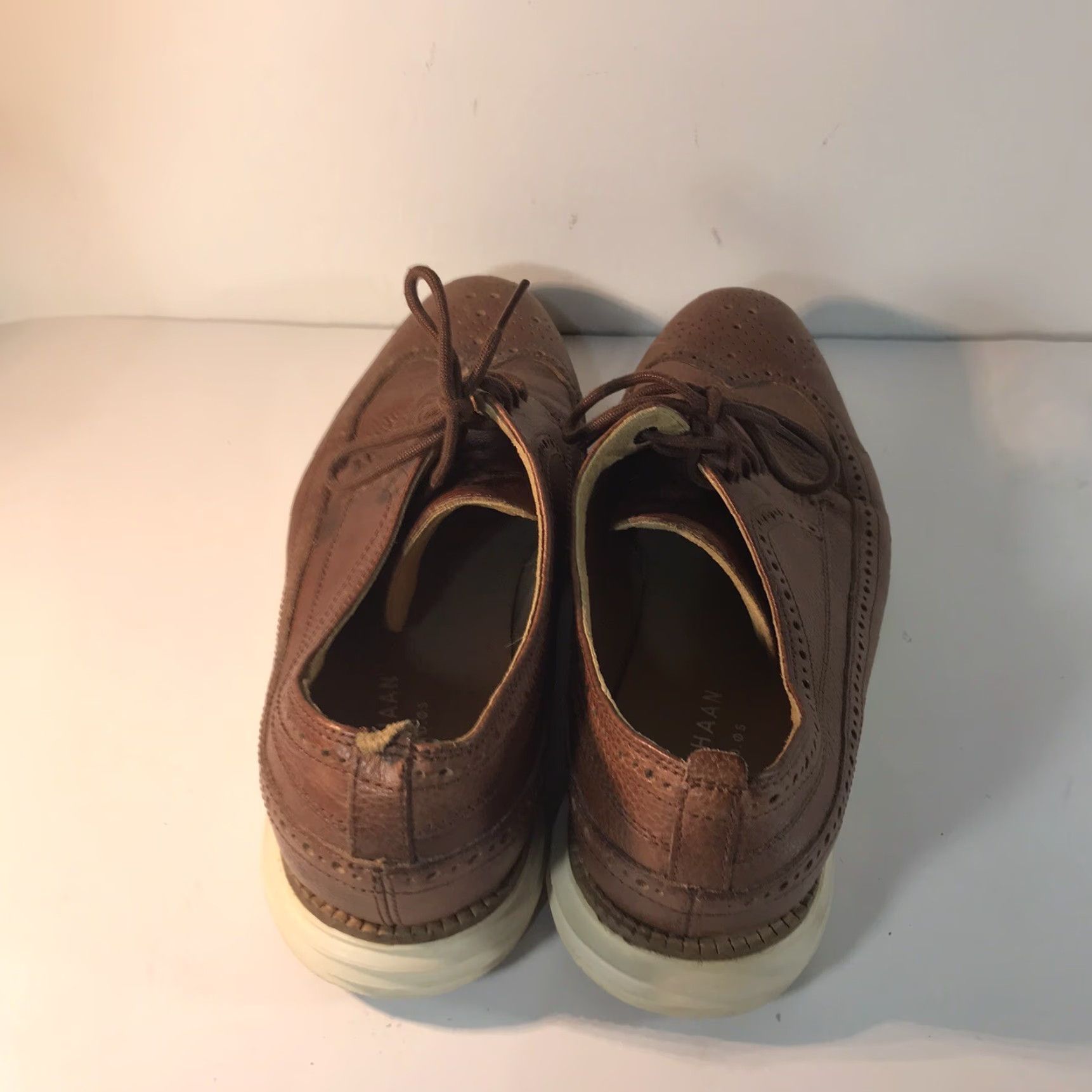 Cole Haan Cole Haan Grand OS Mens Dress Shoes Wingtips Leather Brown Size 9M Going Out Size US 9 / EU 42 - 3 Thumbnail