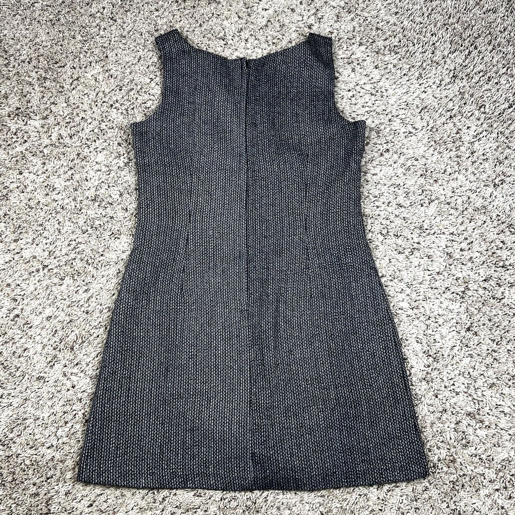 Vintage VINTAGE 90s Stylish Black Gray A-Line Womens Dress Small Front Slit Made USA Dress Size S / US 4 / IT 40 - 3 Thumbnail
