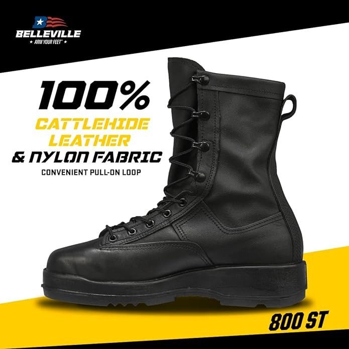 Belleville Belleville 800 ST 8” Waterproof Steel Toe Flight Deck Combat Size US 12.5 / EU 45-46 - 7 Thumbnail