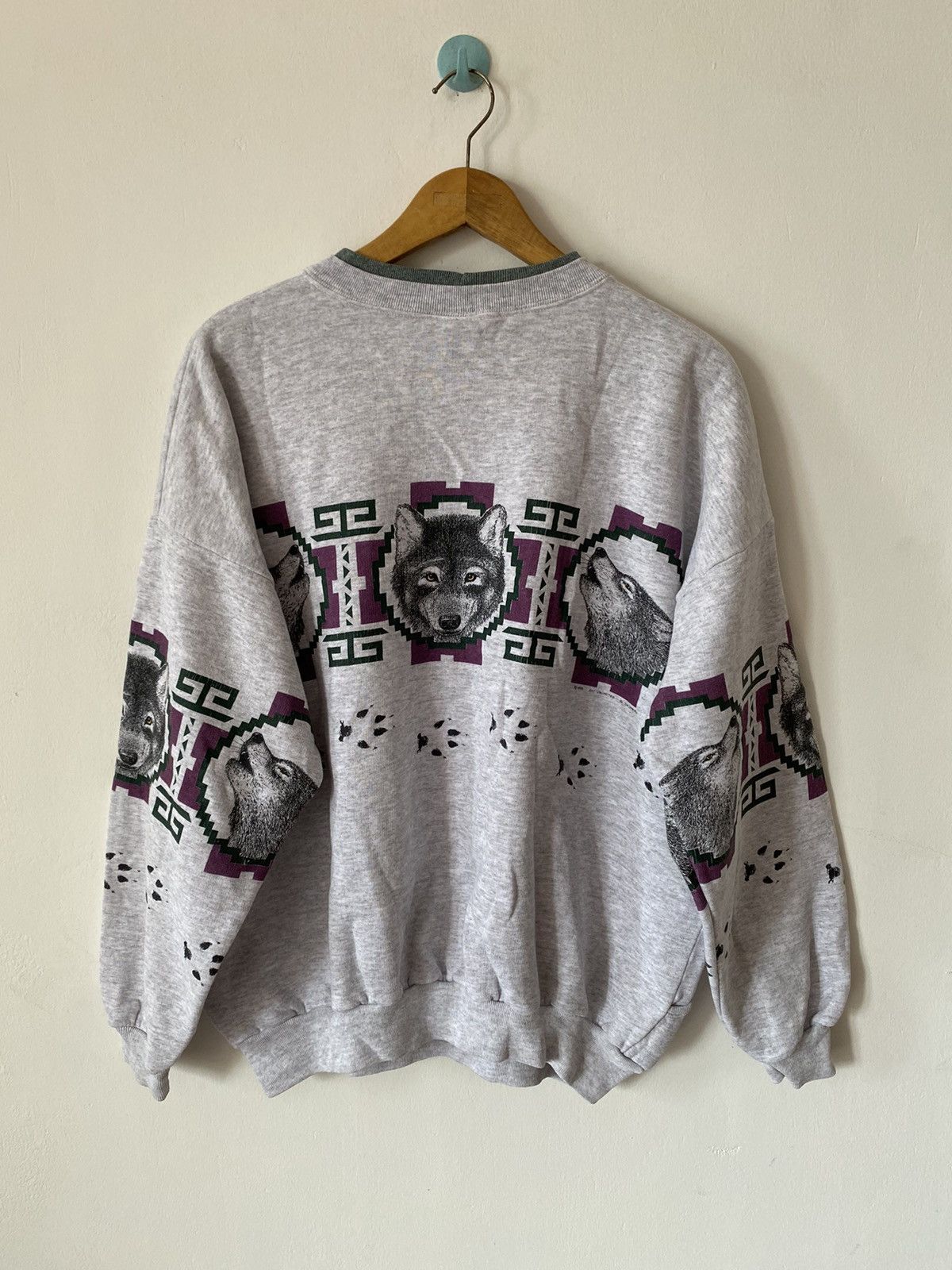 Vintage Art Unlimited Wolf Killer Snow Sweatshirt Size US XL / EU 56 / 4 - 5 Thumbnail