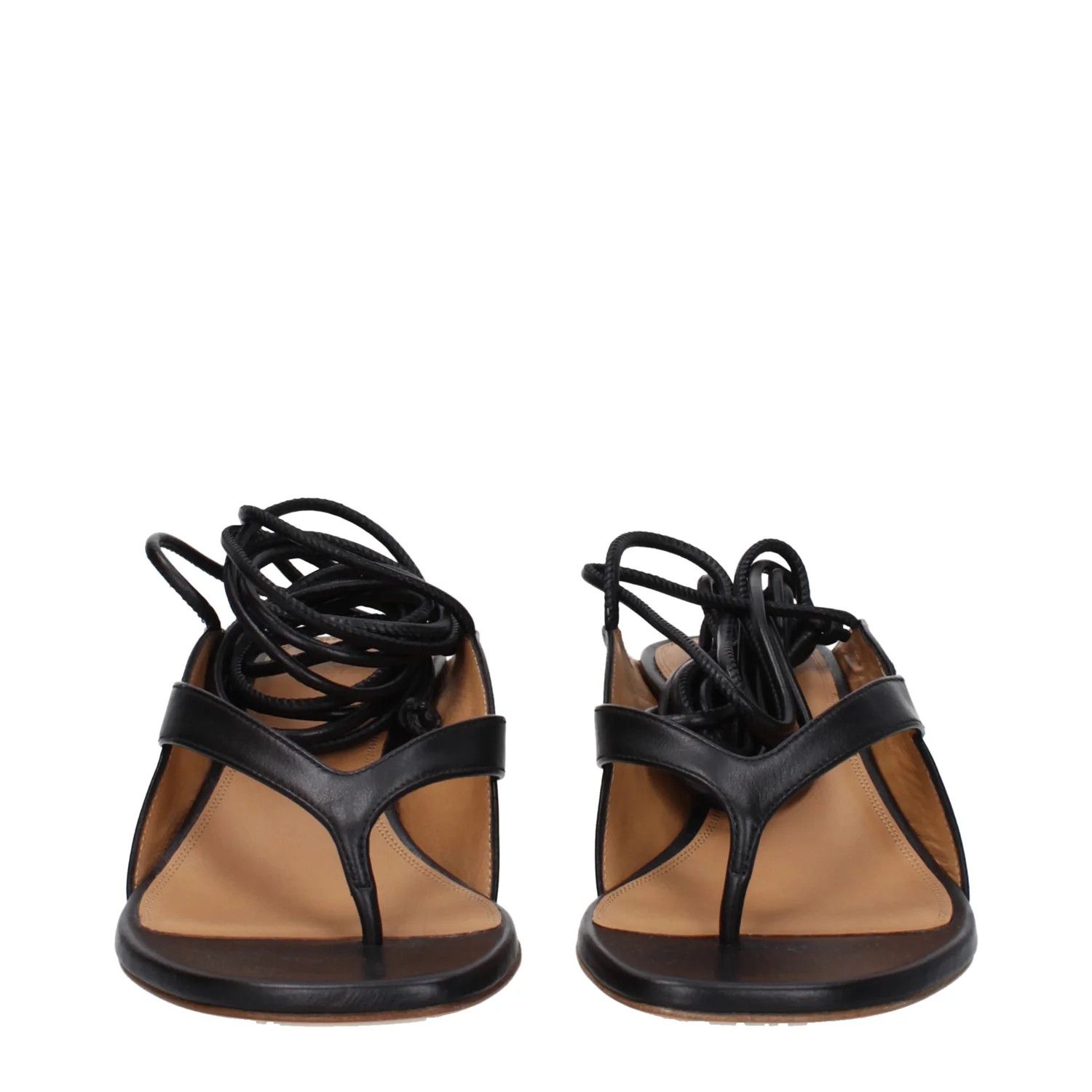 Off-White ob1o1e1124 Leather Flip Flops in Black Size US 6 / IT 36 - 3 Thumbnail