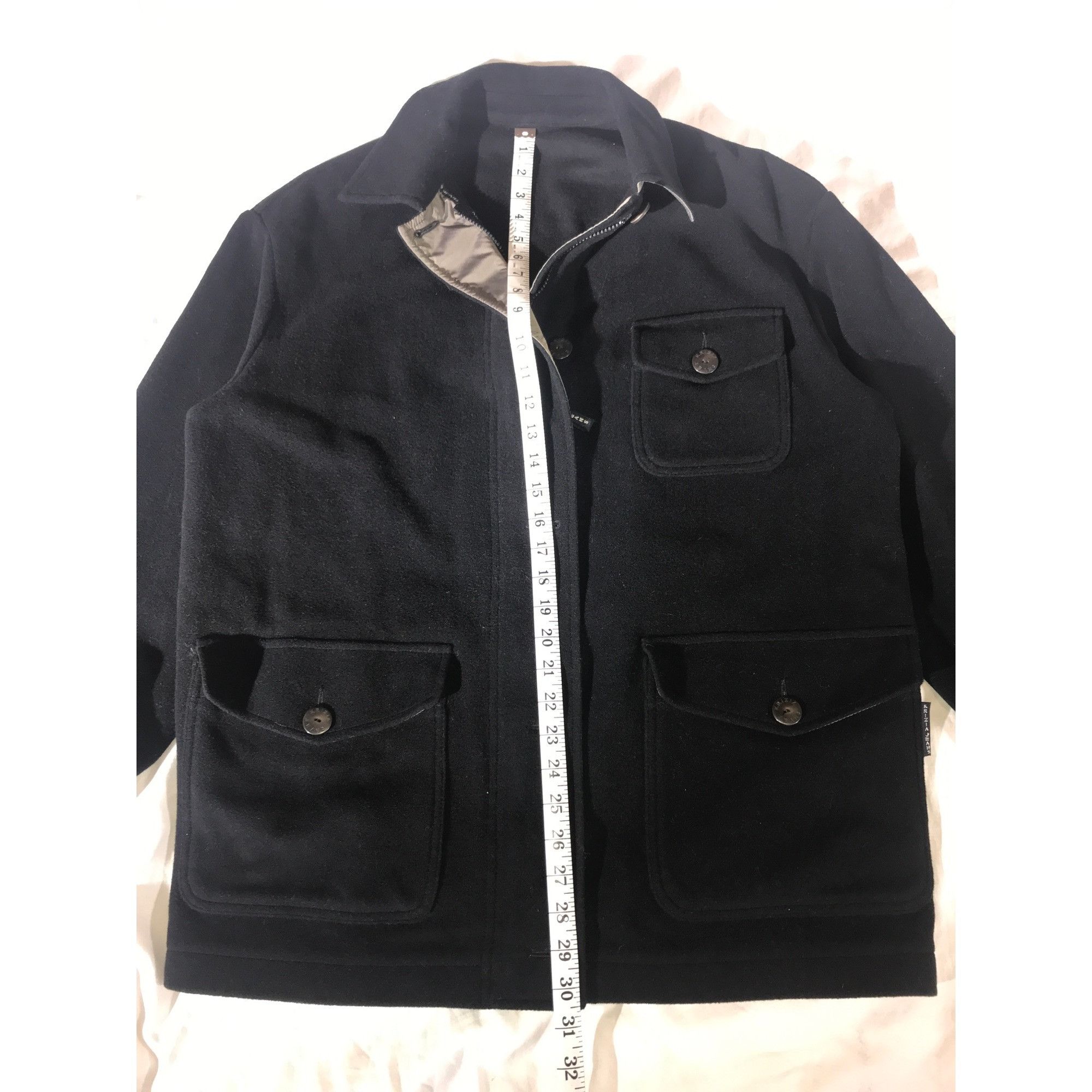 Krizia Krizia Jeans Women's Black Wool Zip Button Jacket Size M / US 6-8 / IT 42-44 - 5 Thumbnail