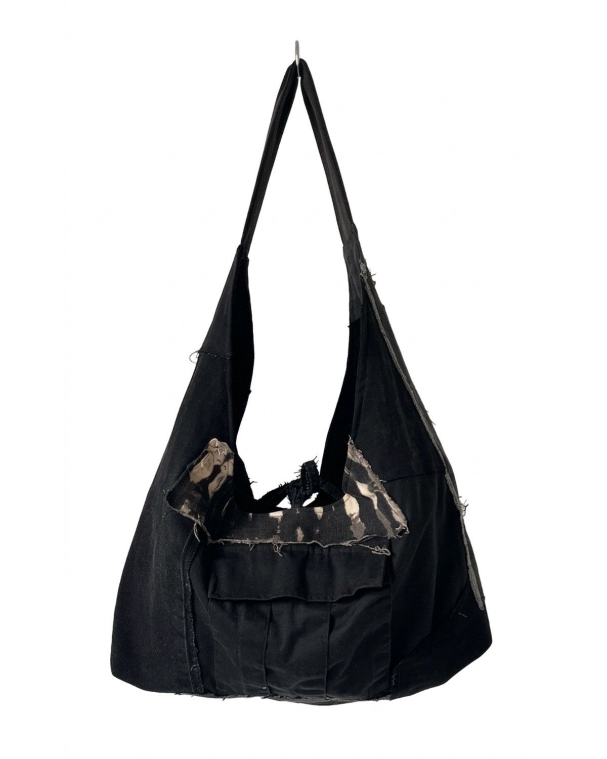 Handmade Handcrafted oversized messenger bag made from reworked denim Size ONE SIZE - 1 Thumbnail