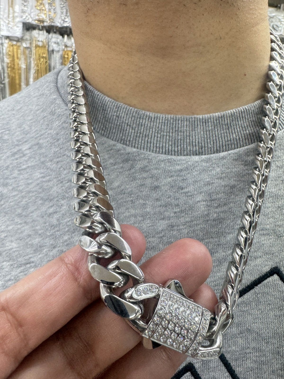 Other Cuban Link Chain with Pave Lock #bling #luxury Size ONE SIZE - 3 Thumbnail