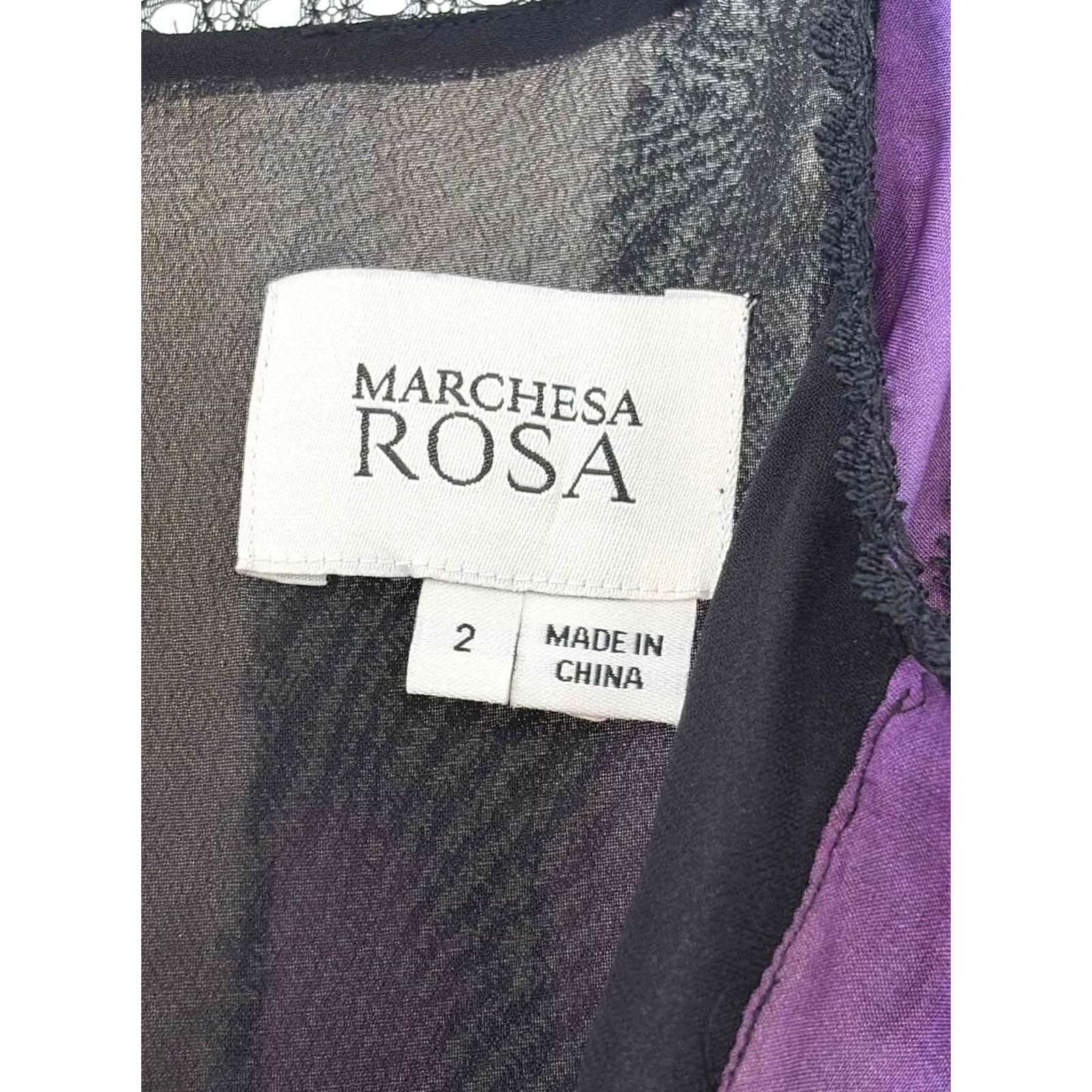 Marchesa Marchesa Rose Purple Knee Length Dress - 2 Long Sleeve Pre-Owned Size XS / US 0-2 / IT 36-38 - 3 Thumbnail