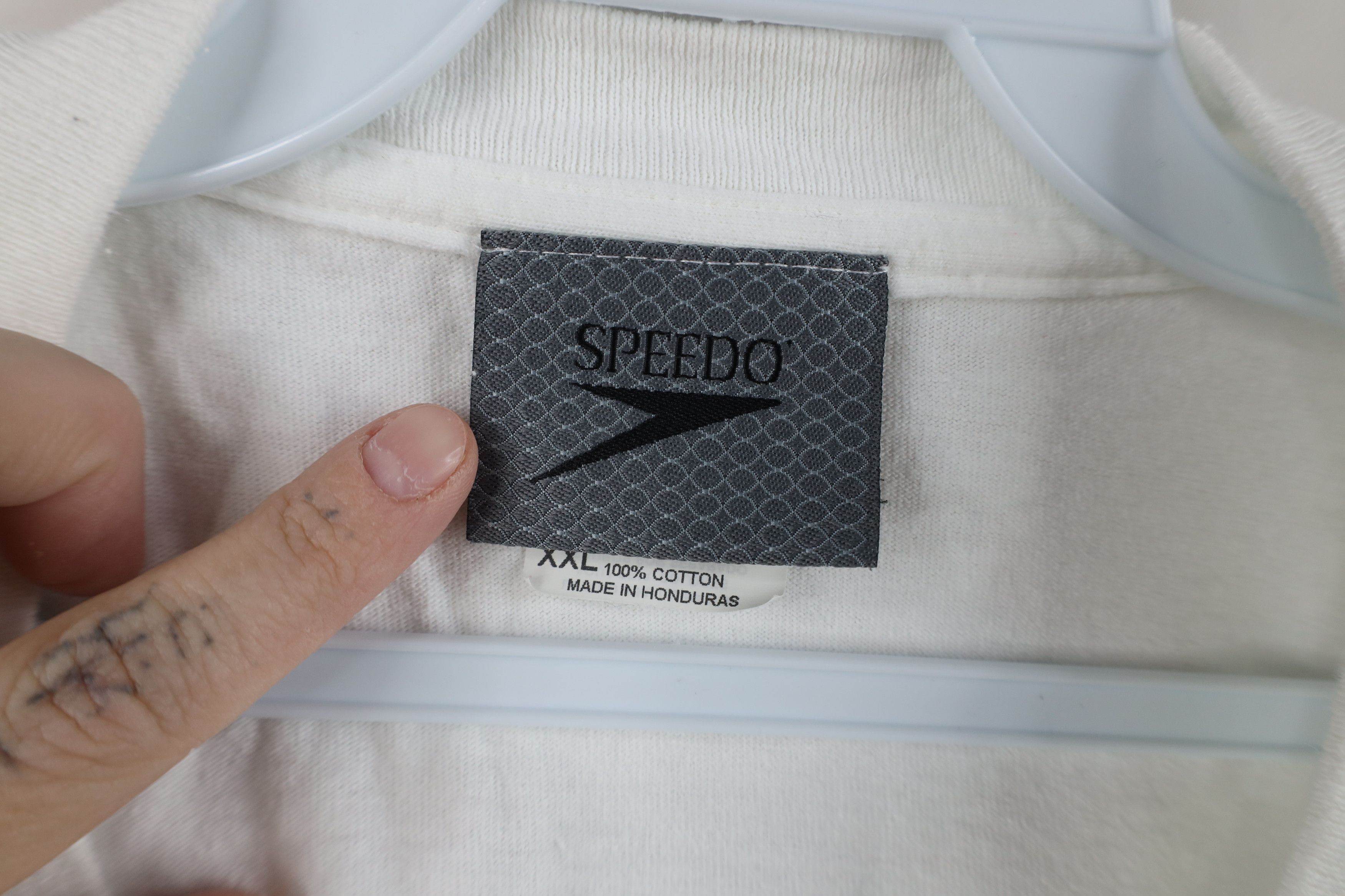 Speedo Vintage Y2K 2003 Speedo Lifeguard Short Sleeve T-Shirt White Size US XXL / EU 58 / 5 - 8 Thumbnail