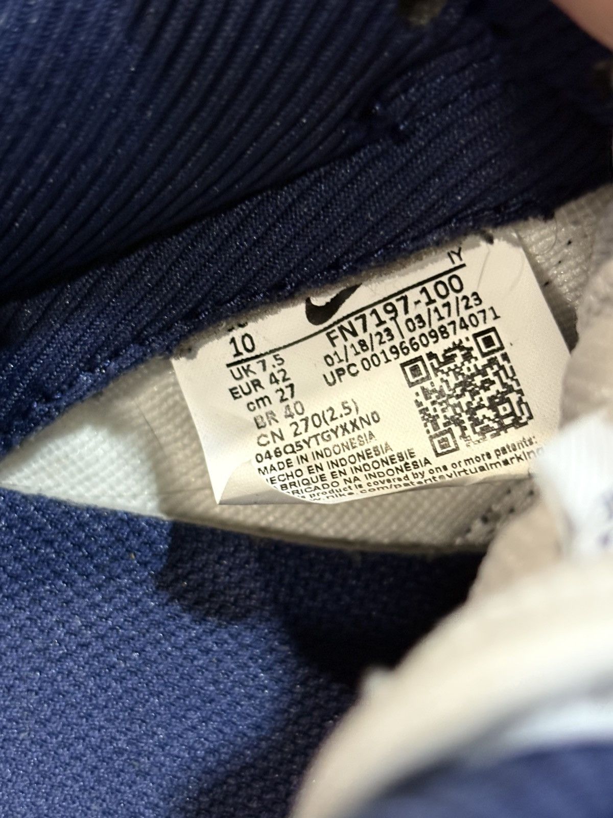 Nike Nike Dunk Low Navy Vintage look Size US 8.5 / EU 41-42 - 8 Thumbnail