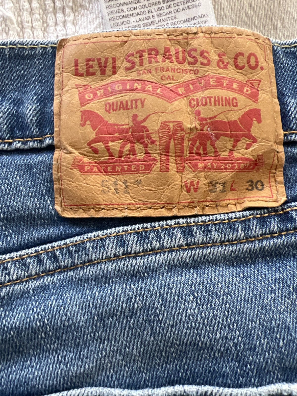 Levi's Levis 511 31x30 Denim Pants Size US 31 - 3 Thumbnail
