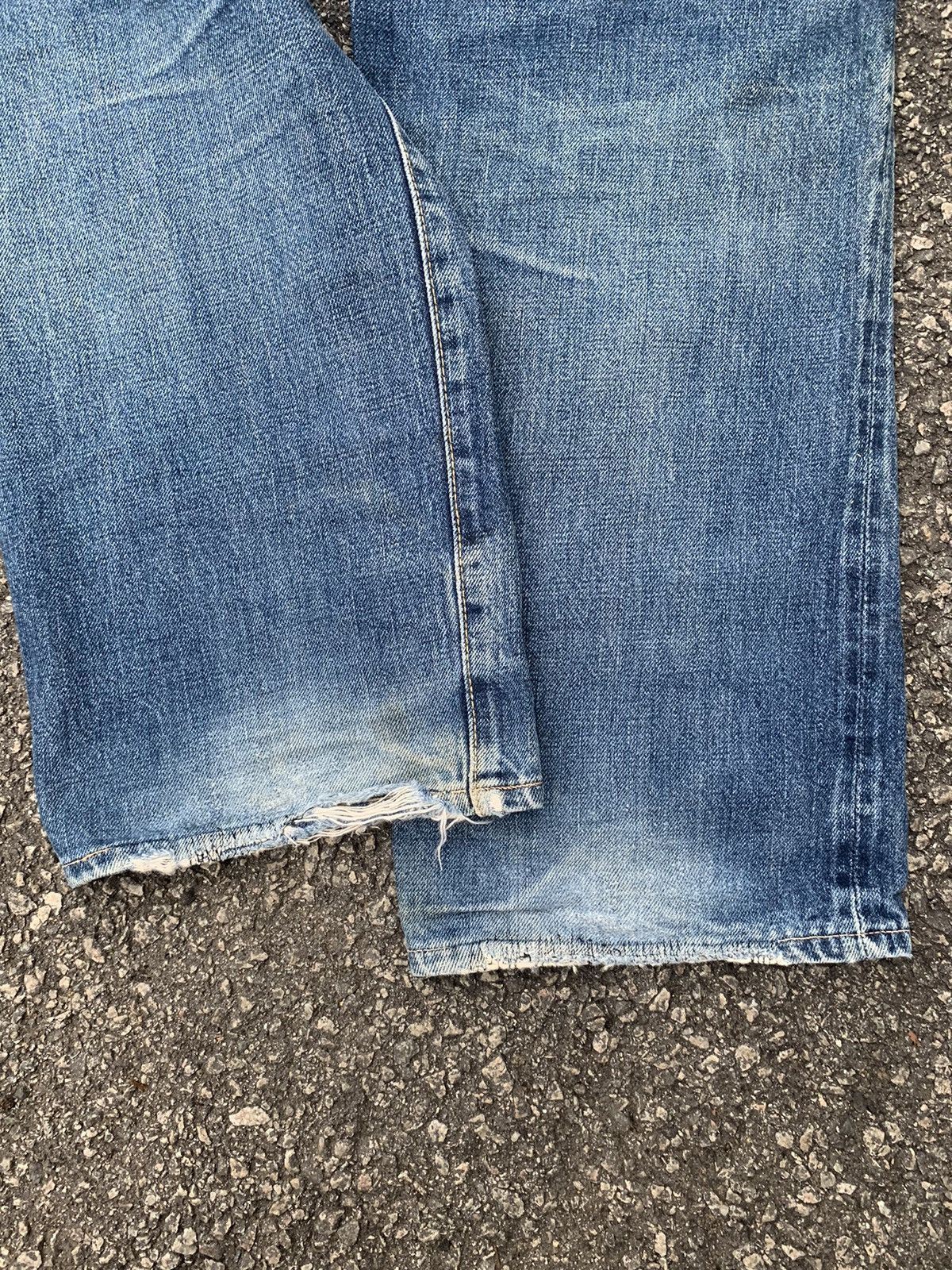 Jean × Kamakura Kamakura Red Button Fly Japanese Selvedge Distressed Denim🎌 Size US 33 - 23 Thumbnail