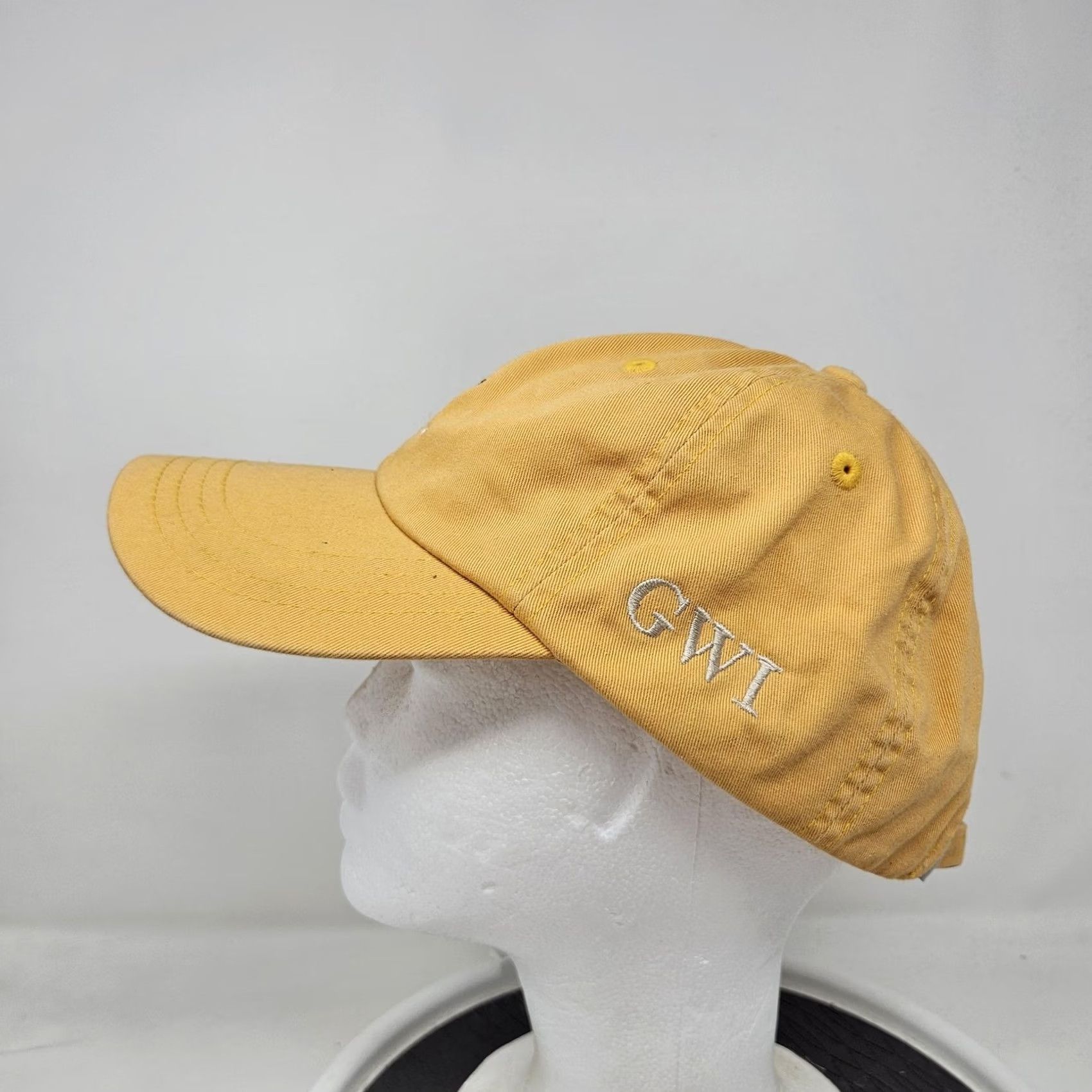 Imperial Imperial Hat Mens One Size Yellow Cap Strap Back Cotton Golf GWI Embroidered Size ONE SIZE - 5 Thumbnail