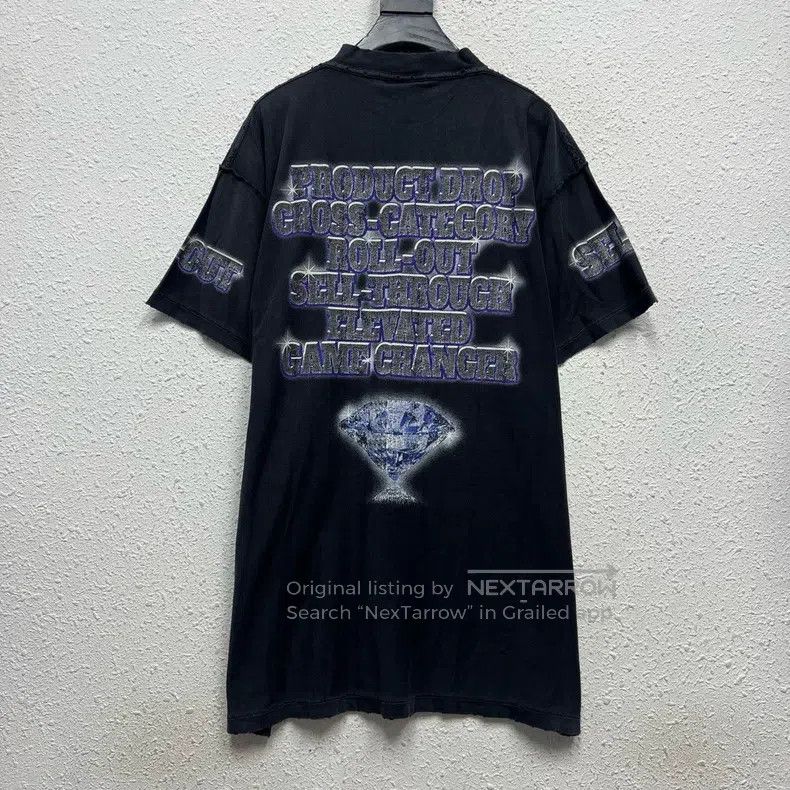 Balenciaga Balenciaga See Now Buy Now Black Washed Short Sleeve Size US S / EU 44-46 / 1 - 2 Thumbnail