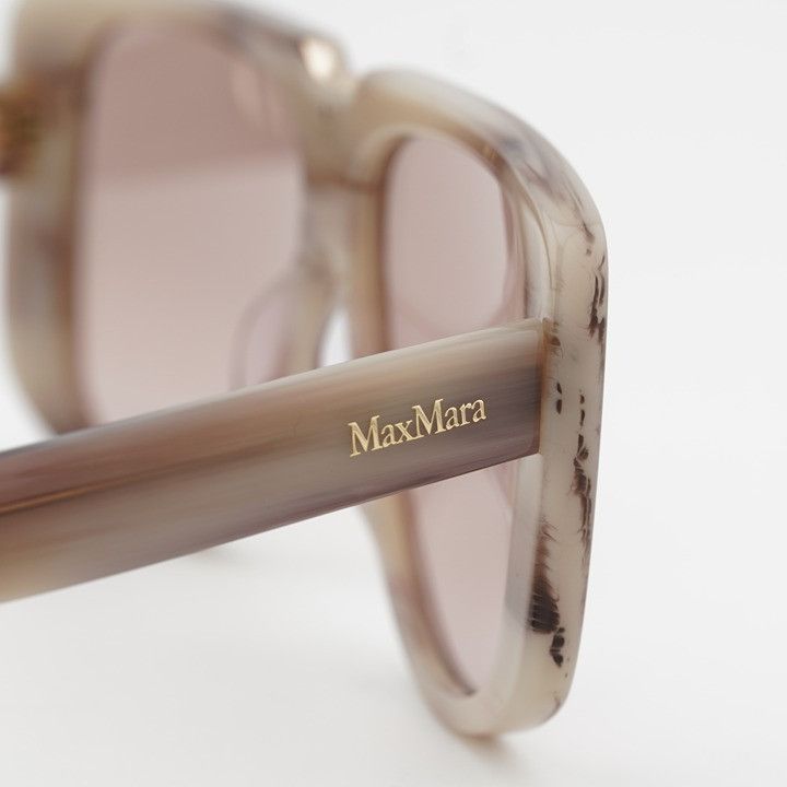 Max Mara Max Mara SPARK1 MM0075 60G Sunglasses Beige Shield Frame Size ONE SIZE - 9 Thumbnail
