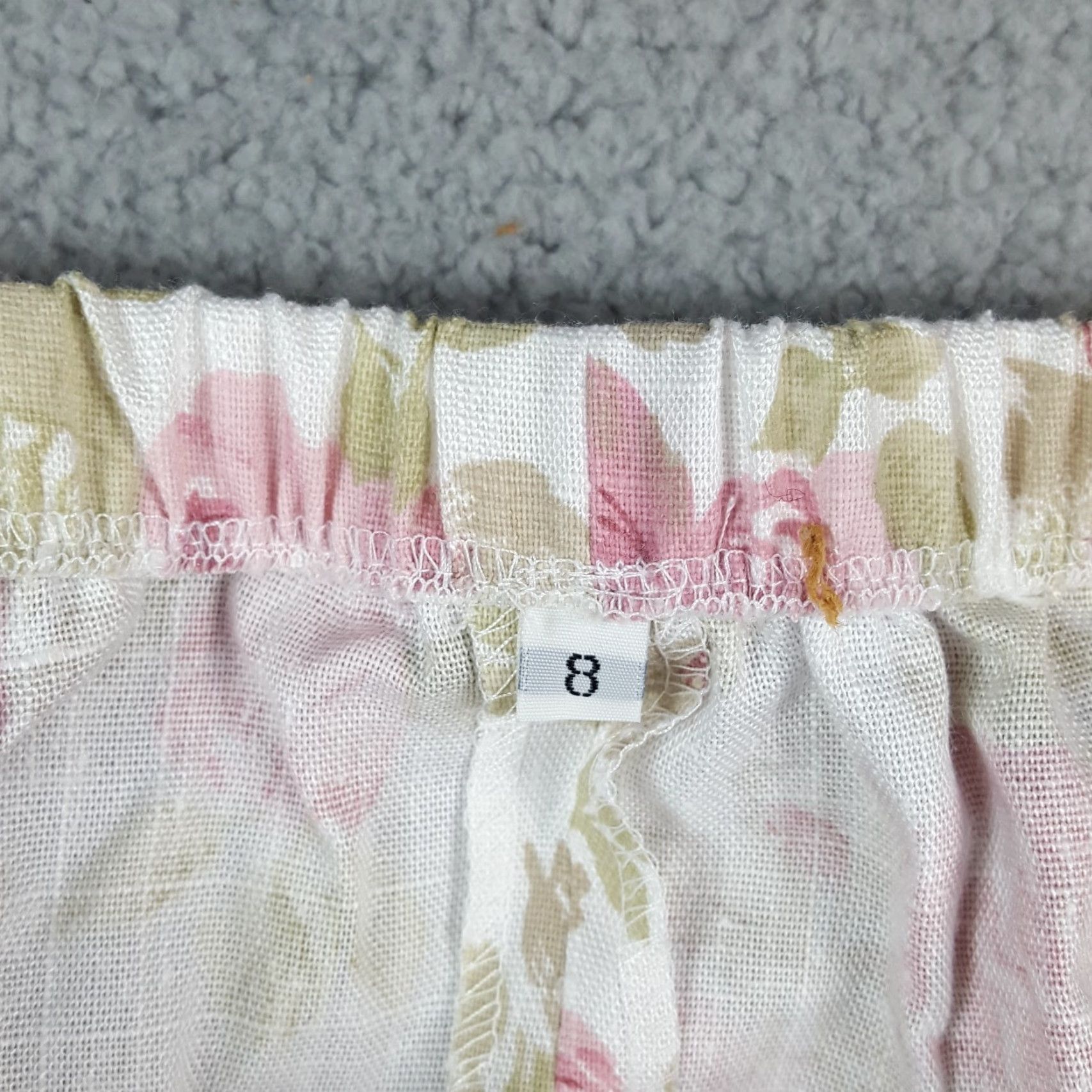 Vintage Vintage 80s Pink Flower Stretch Waist Pencil Straight Womens 8 Floral Skirt Size 30" / US 8 / IT 44 - 5 Thumbnail