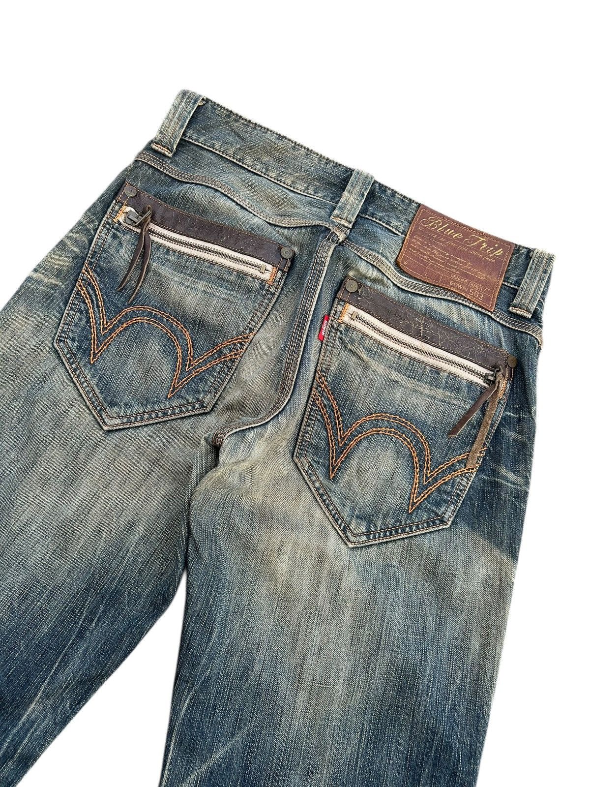 Kapital Vintage Edwin Rusty Mudwash Distressed Denim Jeans Size US 32 / EU 48 - 4 Thumbnail