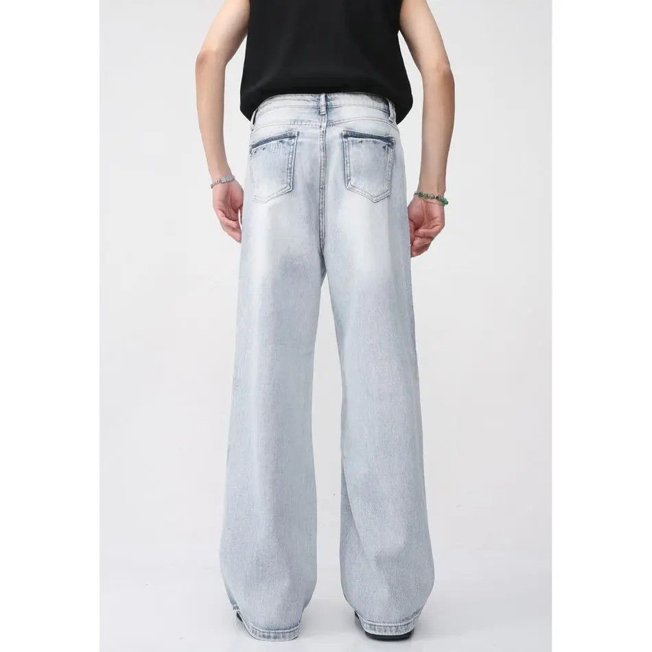 Japanese Brand Retro loose high street straight leg jeans Size US 32 / EU 48 - 4 Thumbnail