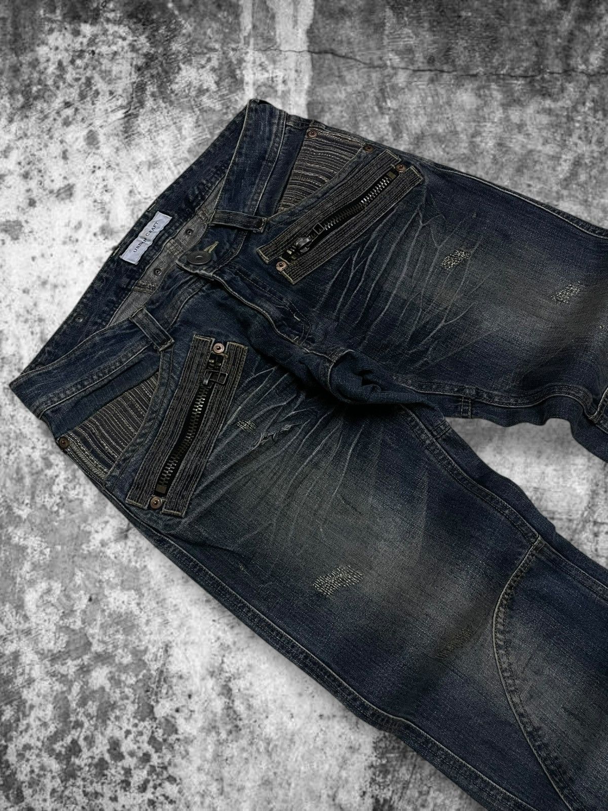 Japanese Brand Vintage Japan Designer 90’s Urban Craft Distressed Denim Size US 32 / EU 48 - 6 Thumbnail